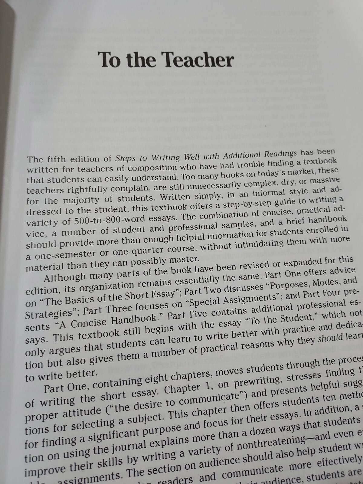 Steps to Writing Well : With Additional Readings 5th Ed. Jean Wyrick (2002) HZ16