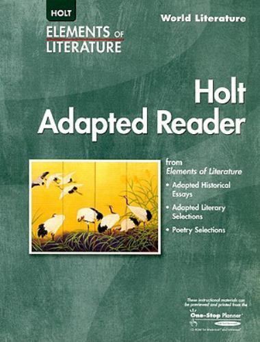 Elements of Literature: The Holt Adapted Reader World Literature
