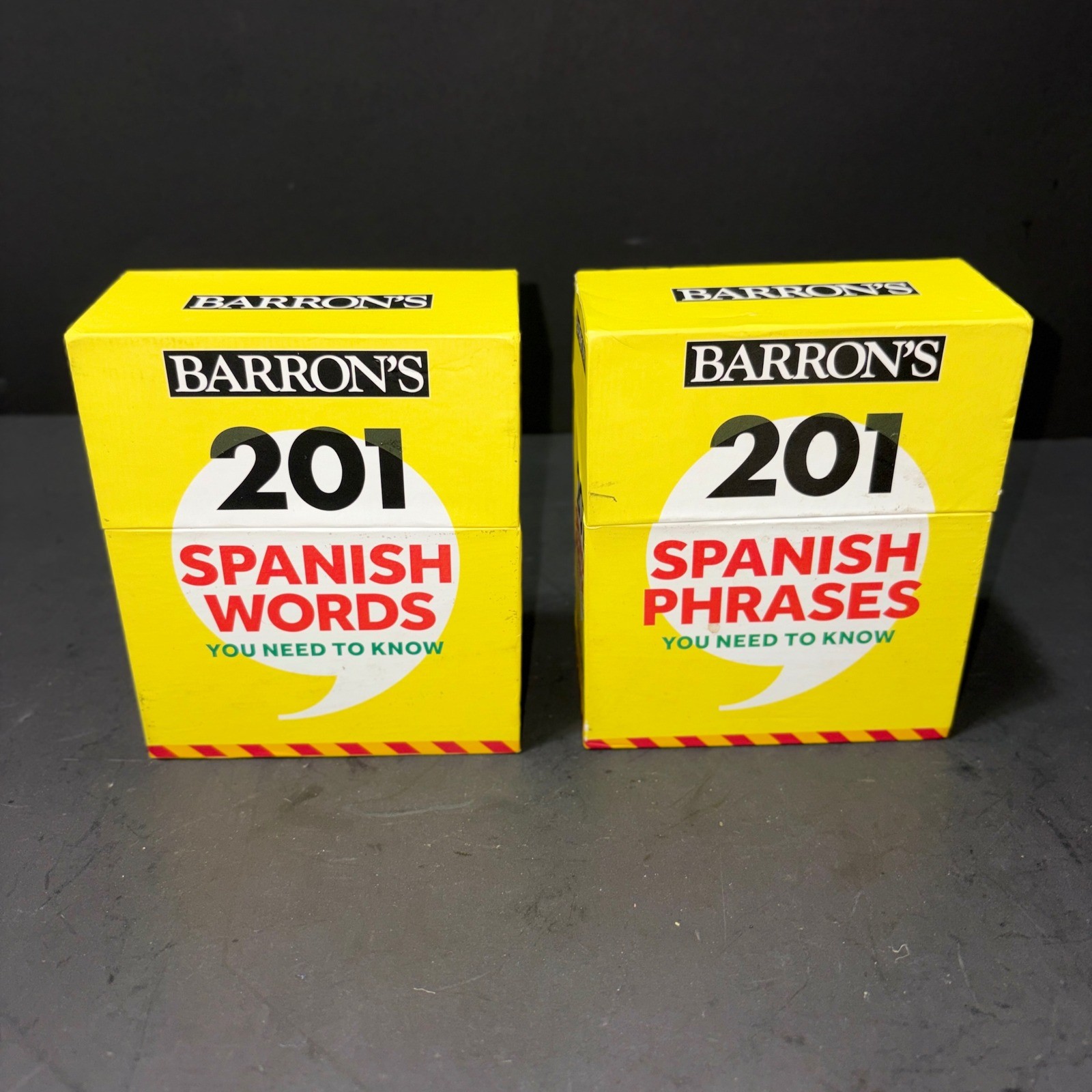 Barrons 201 Spanish Words and Phrases Flash Cards Set Educational Study Aid 2019