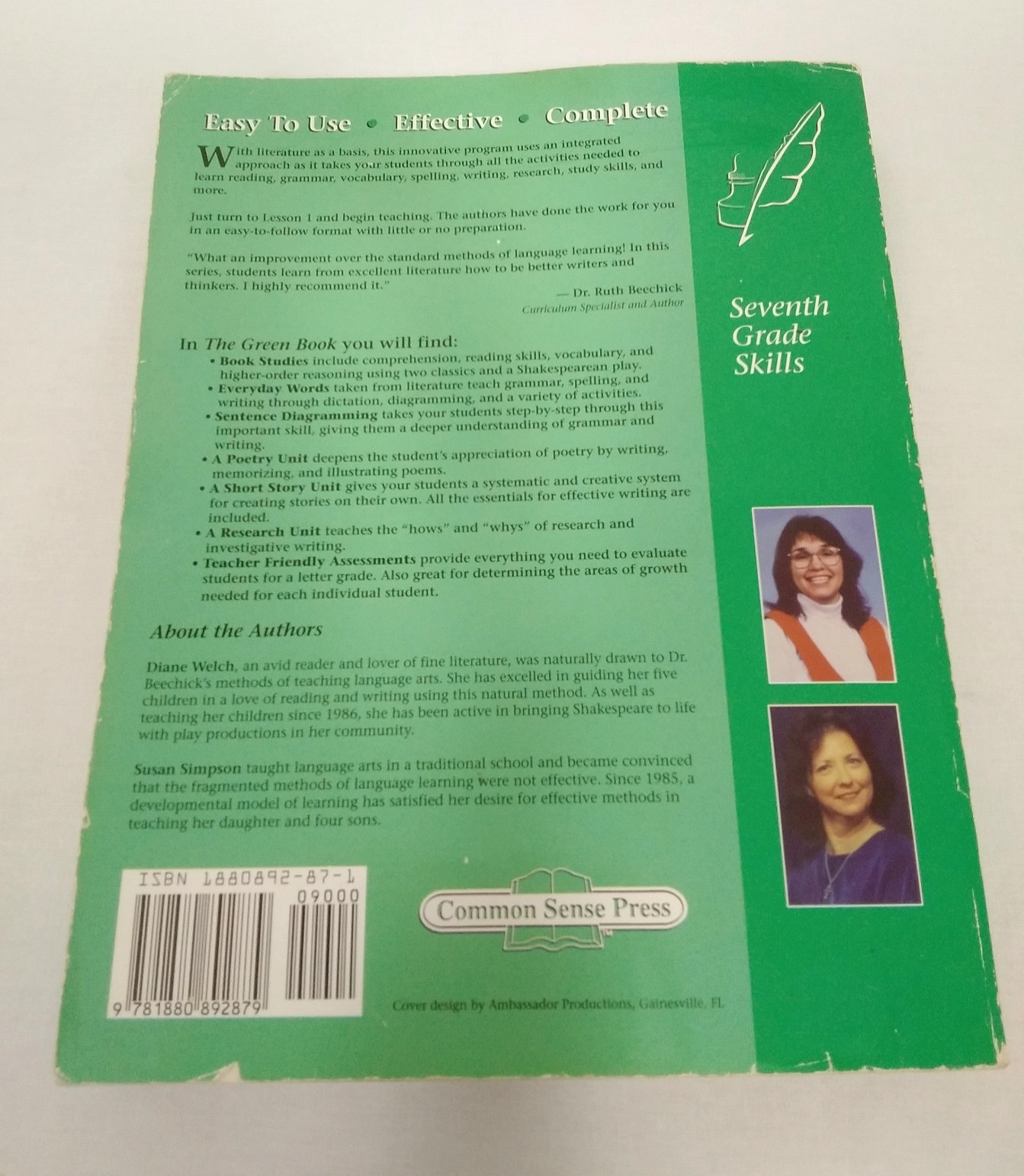 Learning Language Arts Through Literature- The Green Book Teacher Book 7th Grade