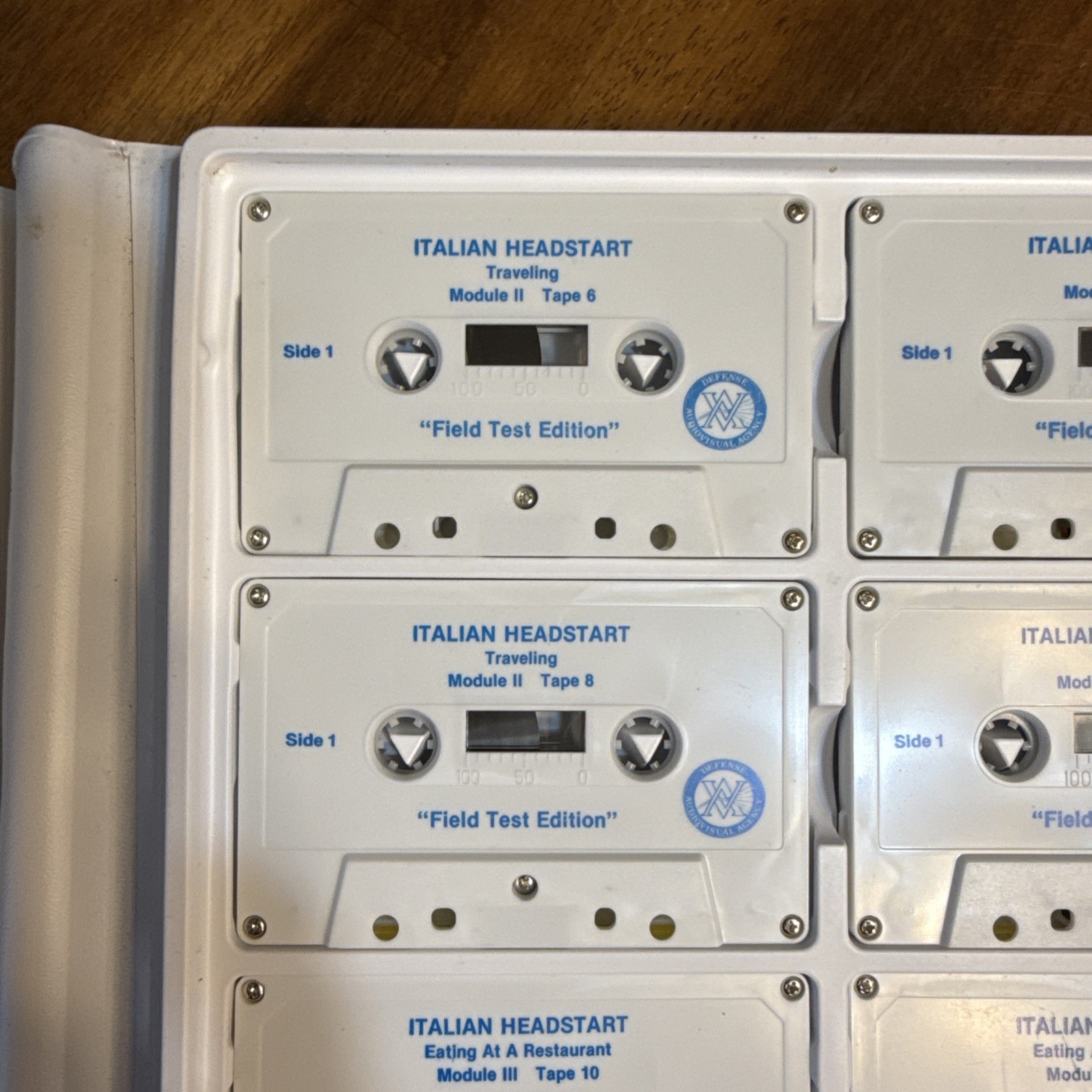 Italian Headstart Defense Language Foreign Audio Cassettes Field Test Edition