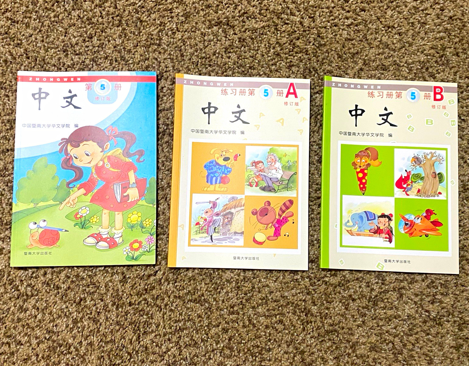 ZHONGWEN 中文 Revised Edition Vol. 5 Textbook + Workbooks 5A & 5B Set