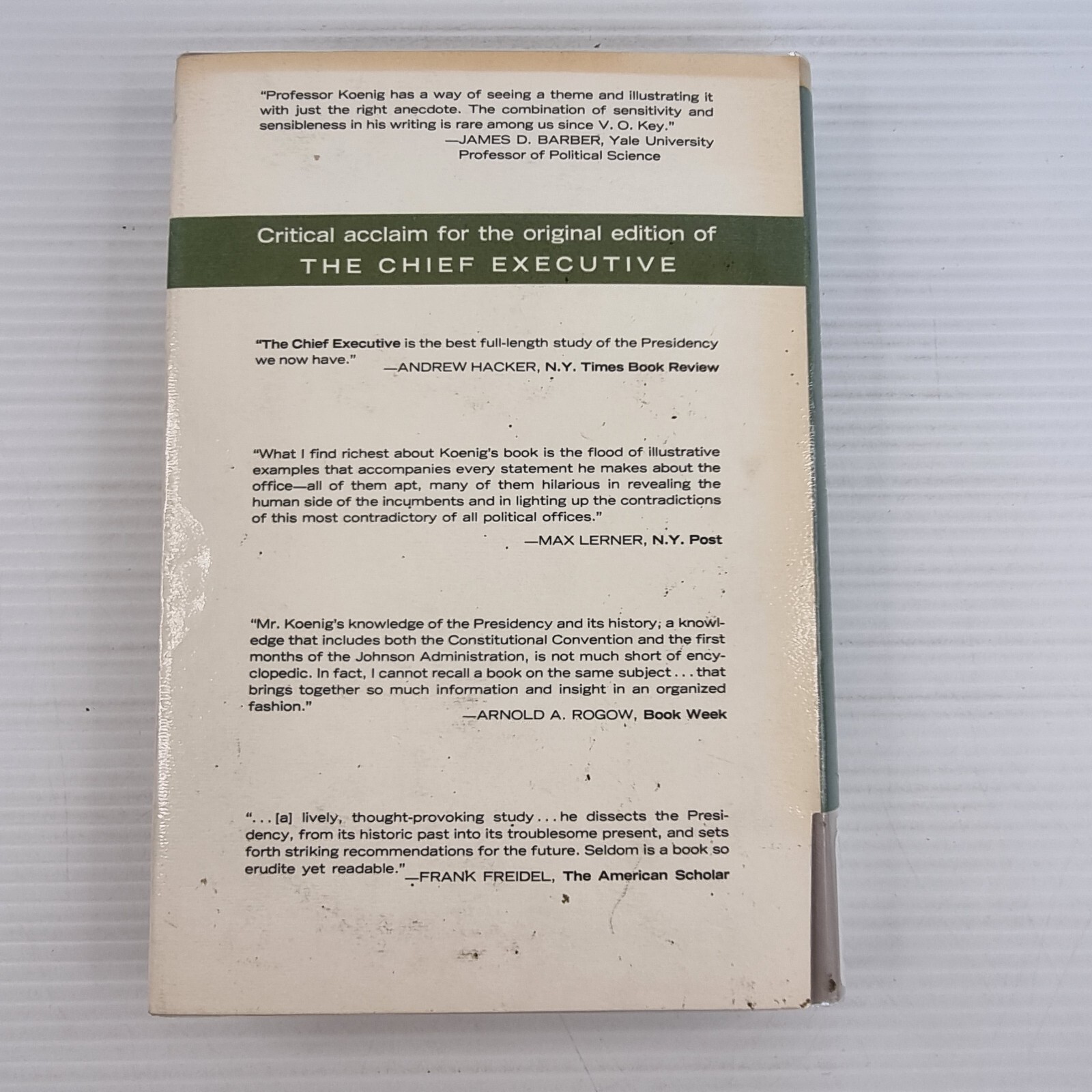 The Chief Executive by Koenig, Louis William