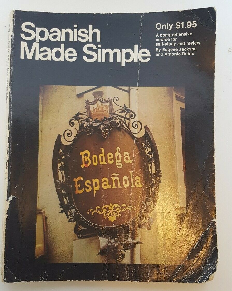 Vintage 1955 Spanish Made Simple Books by Eugene Jackson & Antonio Rubio