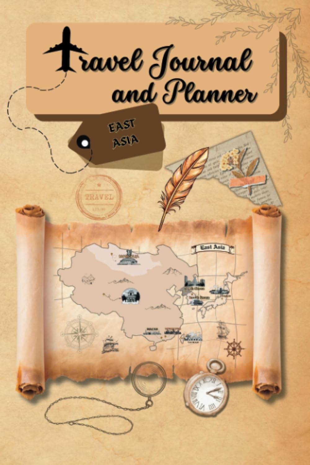Travel Journal and Planner for Countries in East Asia | 6″ x 9″ 150 pages | L…