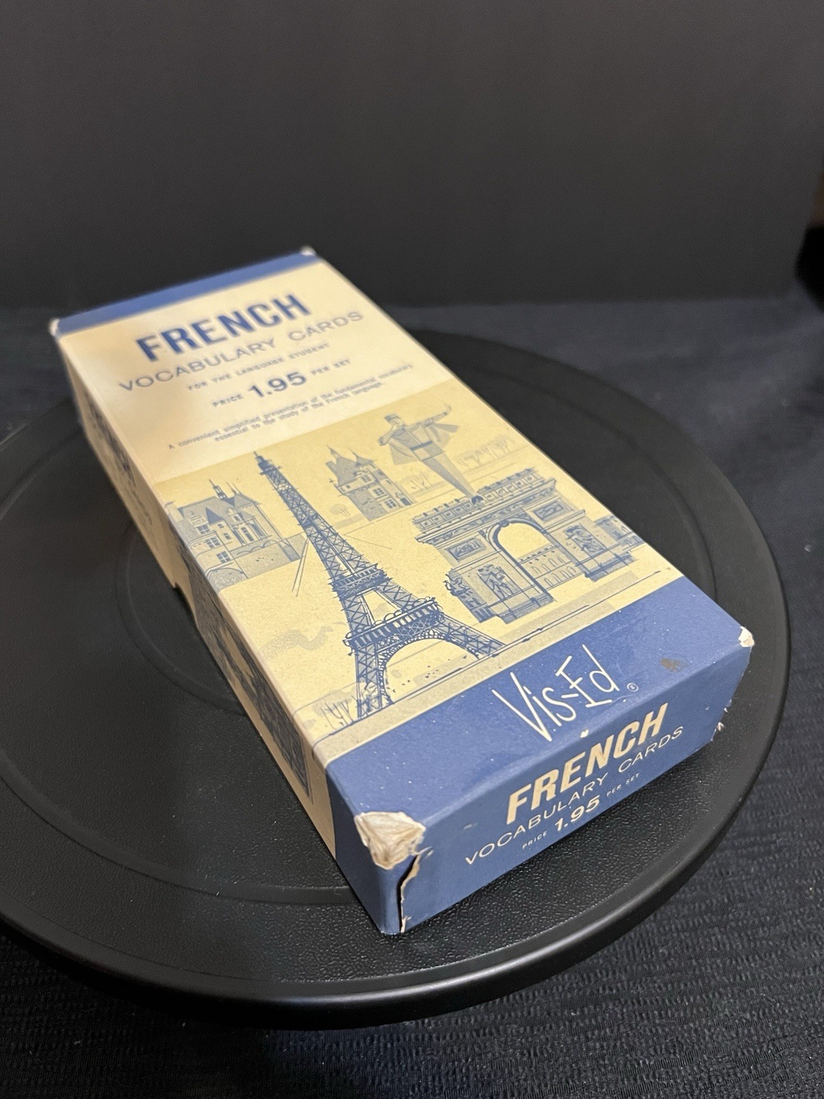Vintage Vis-Ed French Vocabulary Flash Cards 1000 in Box For Language Student