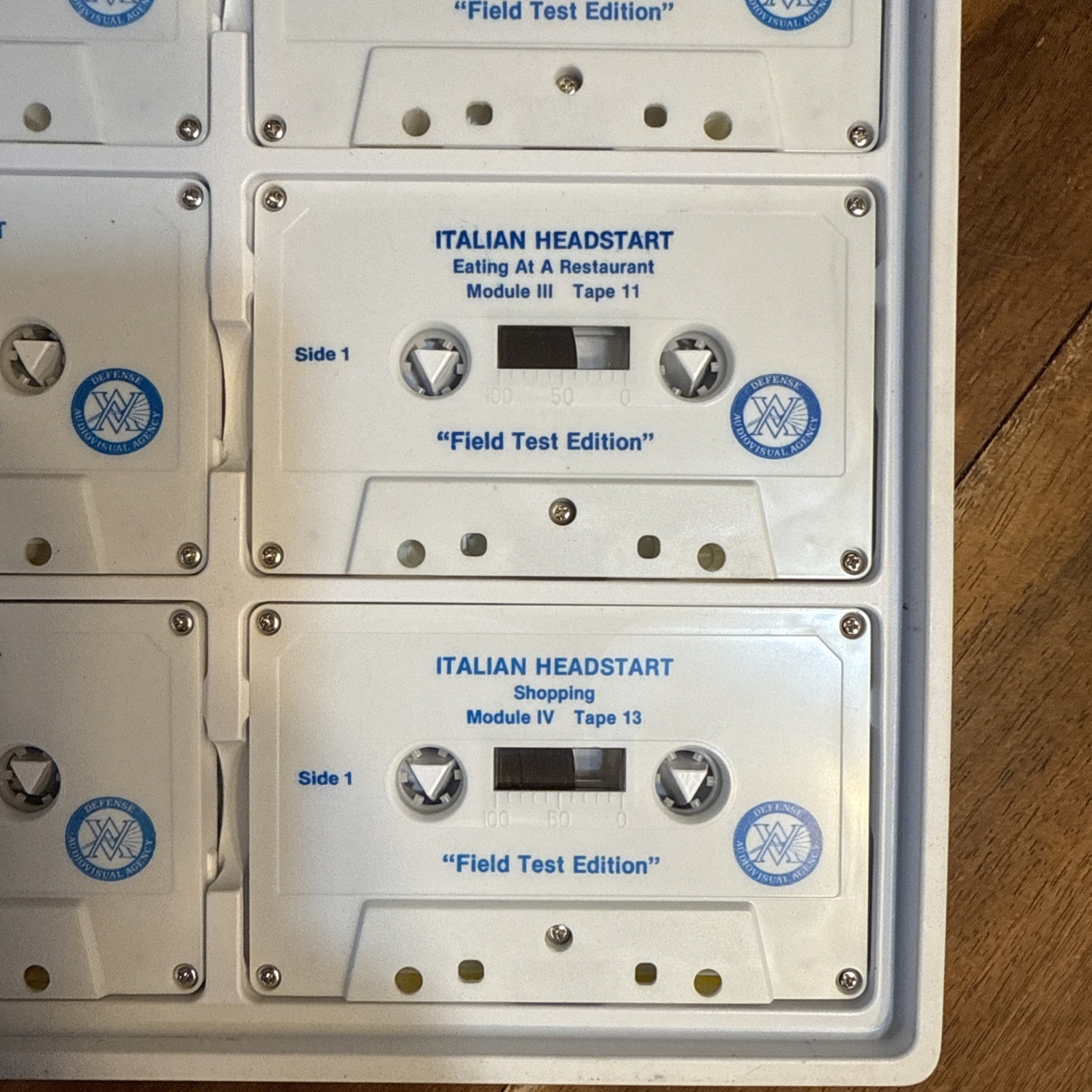 Italian Headstart Defense Language Foreign Audio Cassettes Field Test Edition