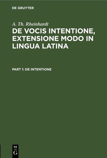 De Intentione