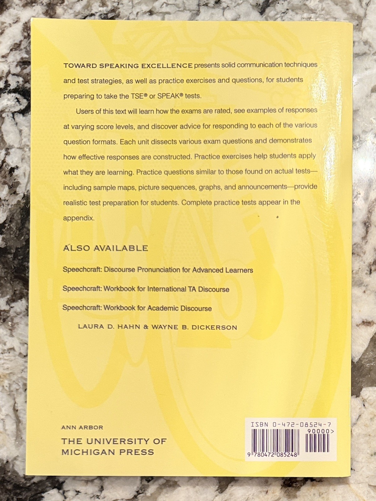 Toward Speaking Excellence: The Michigan Guide to Maximizing Your Performance