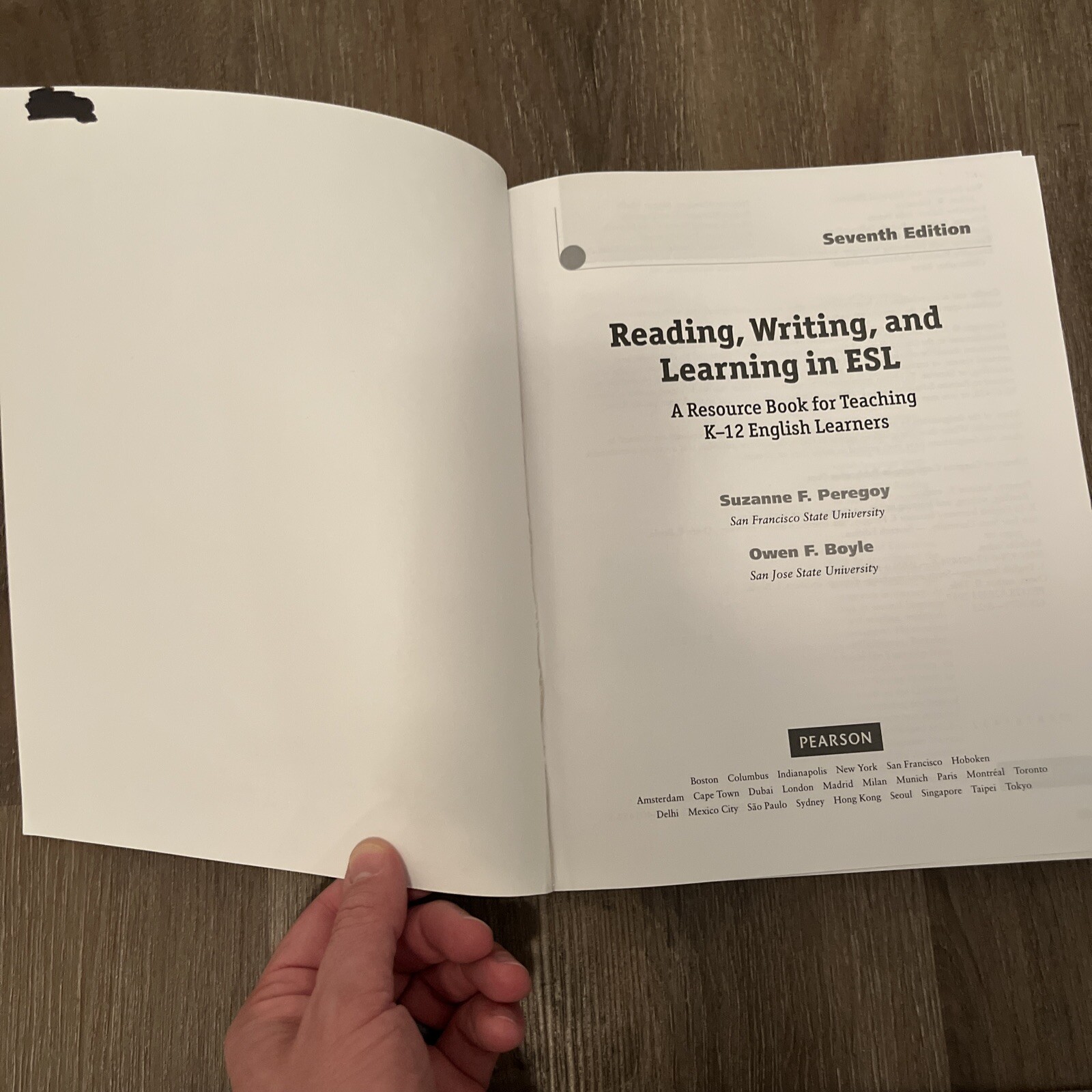 Reading, Writing, and Learning in ESL : A Resource Book for Teaching K-12…