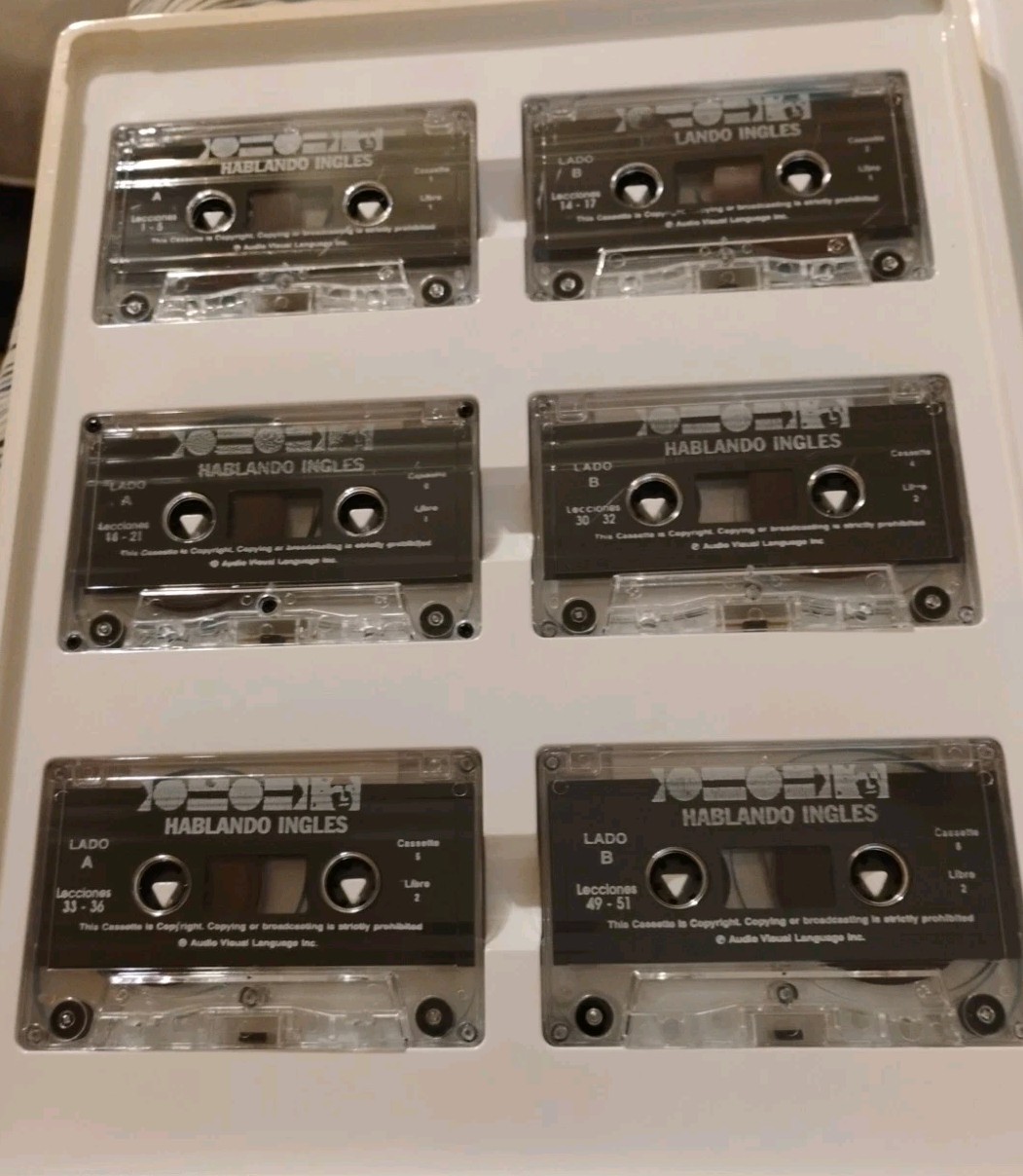 Hablando Ingles Audio Visual Language Course 1&2 -Spanish to English On Cassette