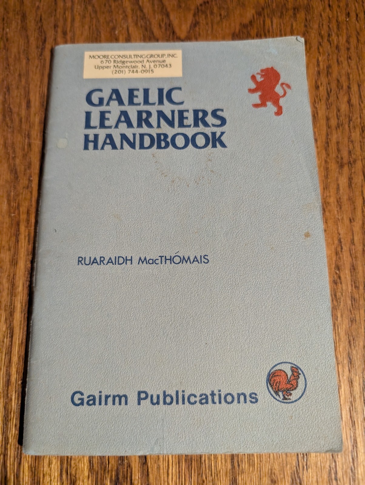 GAELIC LEARNERS HANDBOOK By R. Macthomais