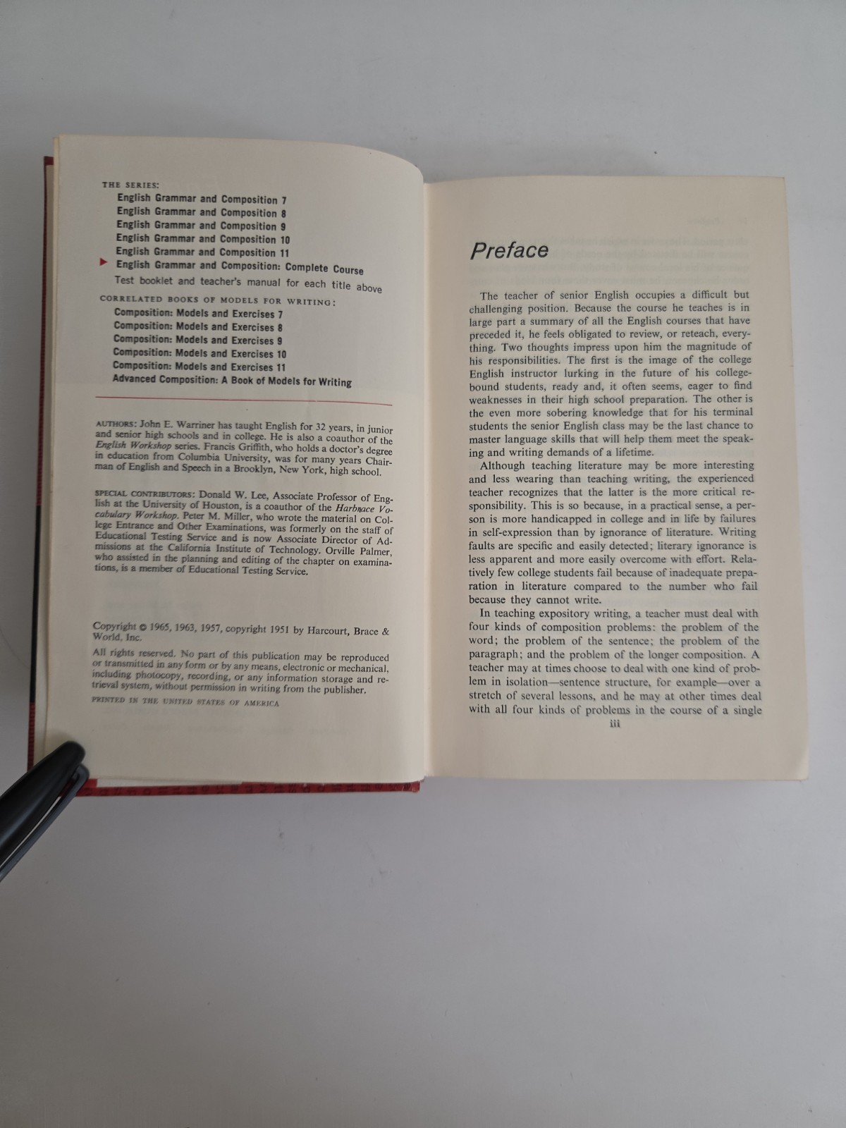 English Grammar and Composition Complete Course Warriner Griffith Hardcover