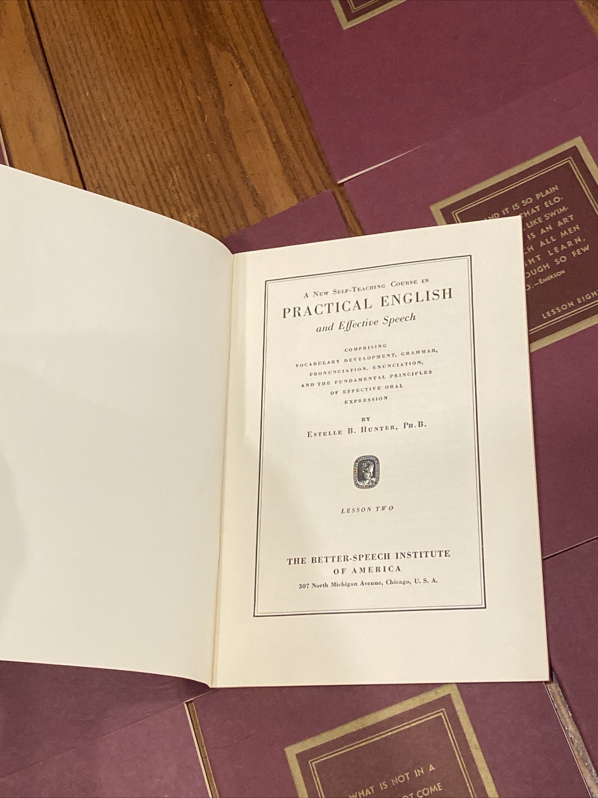 A New Self-Teaching Course in Practical English and Effective Speech Books 1938
