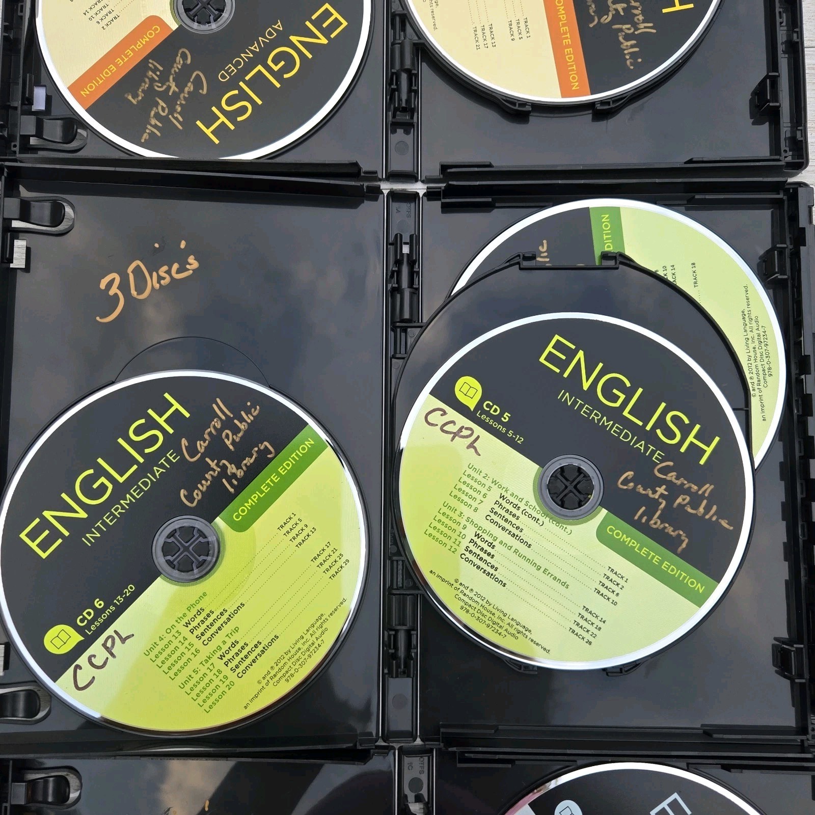 Living Language English Complete Edition ESL/ELL Beginner~Advanced 3 Books 9Disc