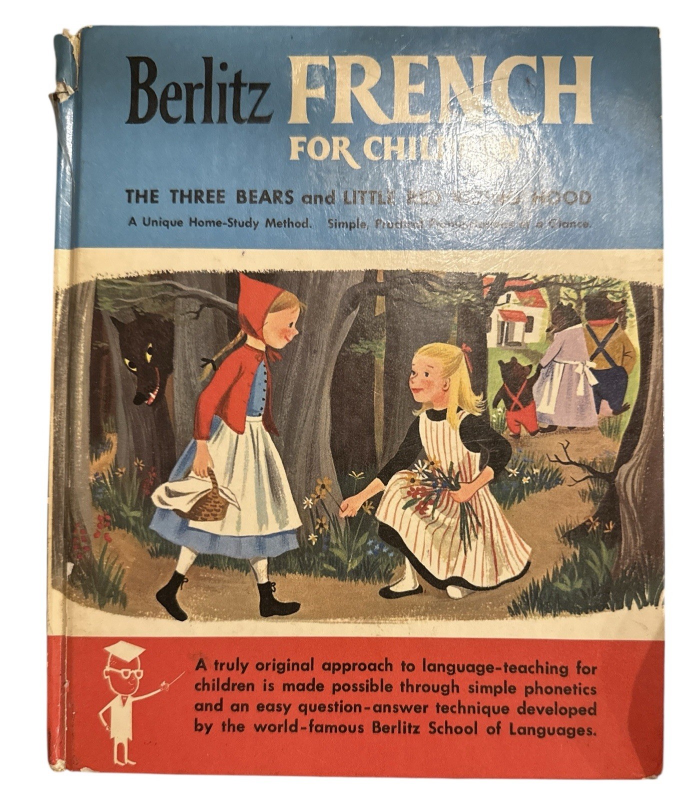 Berlitz French for Children Book 1959 Grosset & Dunlap Little Red Riding Hood