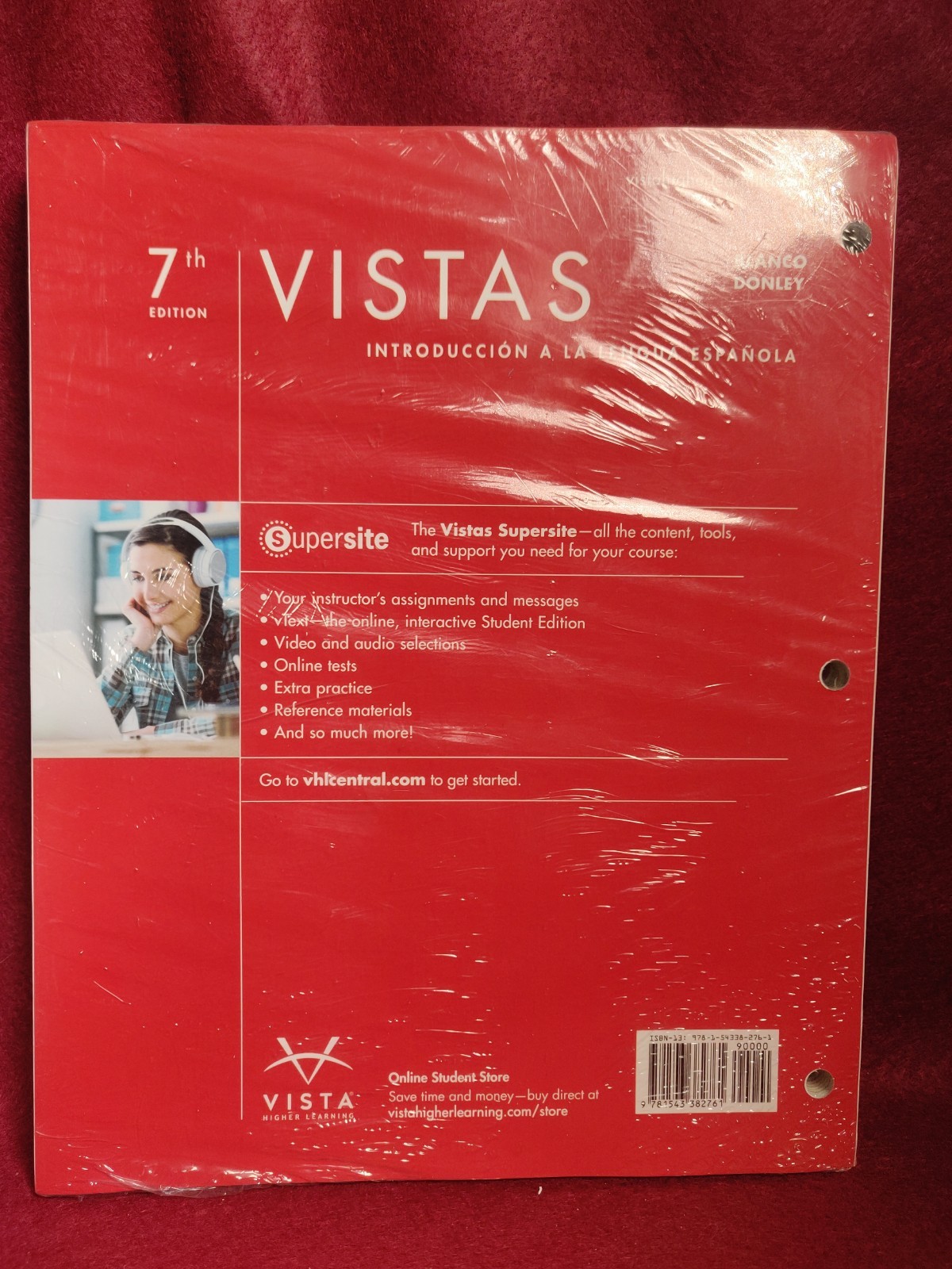 Vistas Sixth Edition 6e Loose Leaf Lessons 9-18 Textbook 6th Ed Spanish Espanola