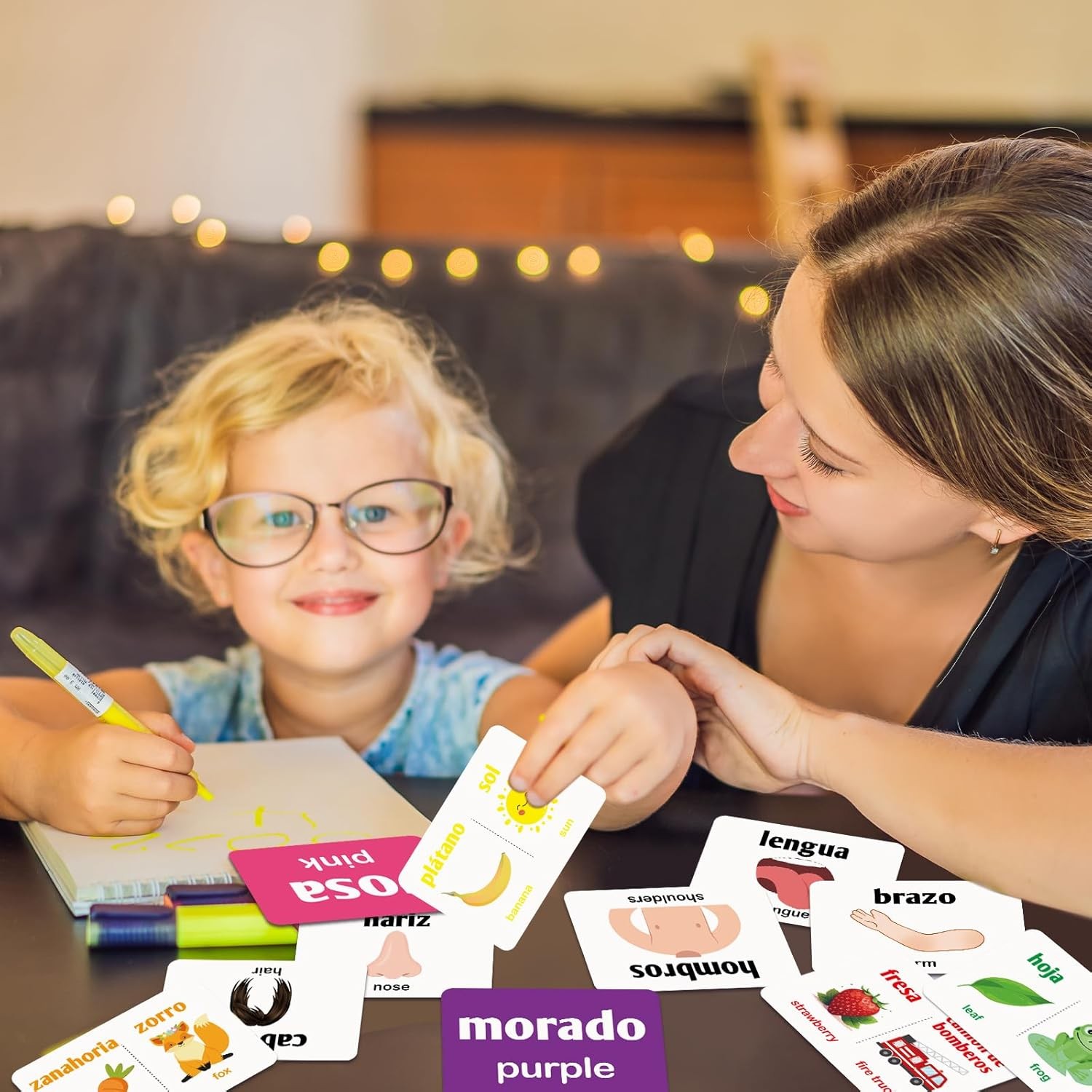 Spanish Flash Cards 100 English to Spanish Bilingual Flashcards Español Vocabula
