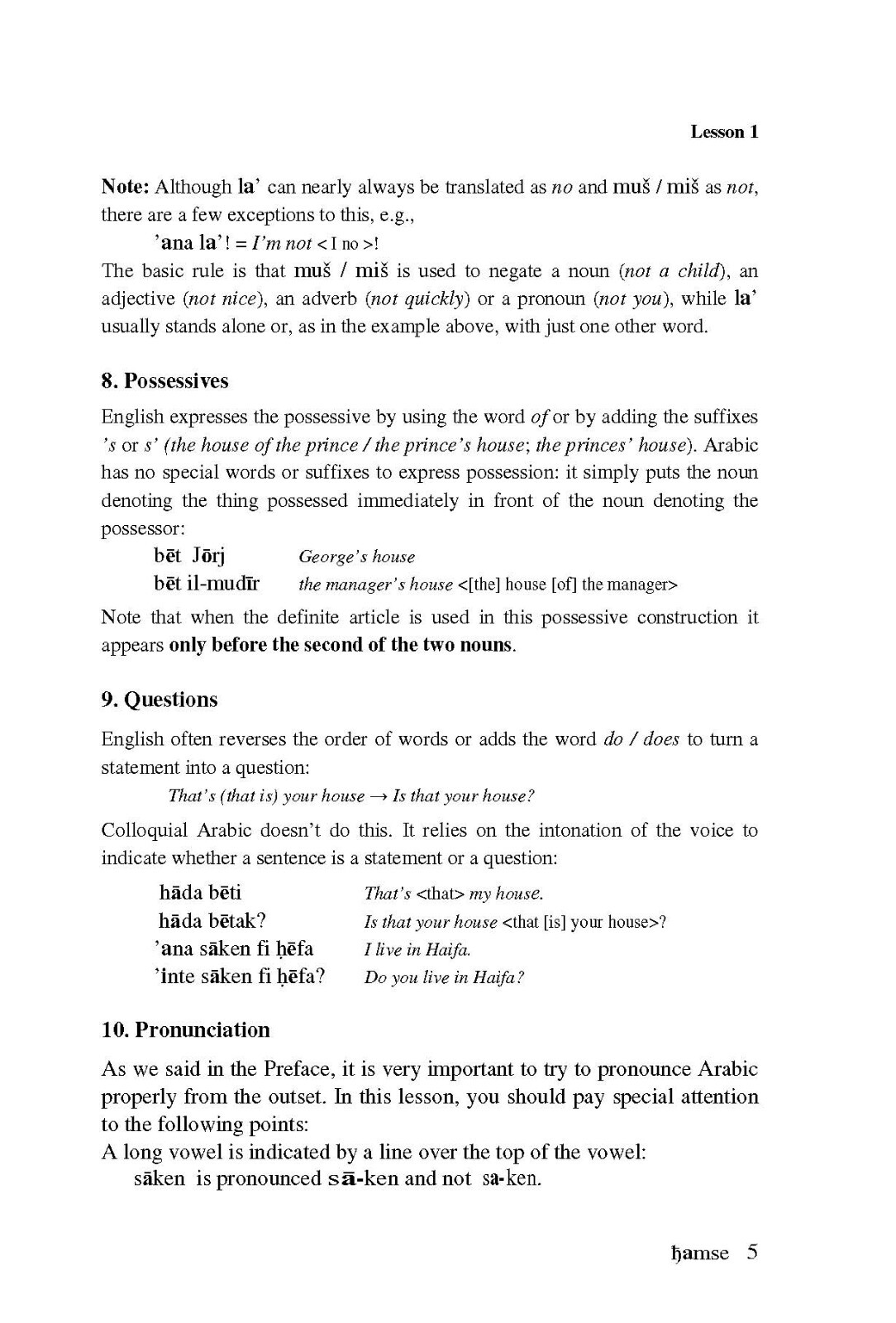 Speaking Arabic vol .1, Self-Instruction Course in Conversational Eastern Arabic