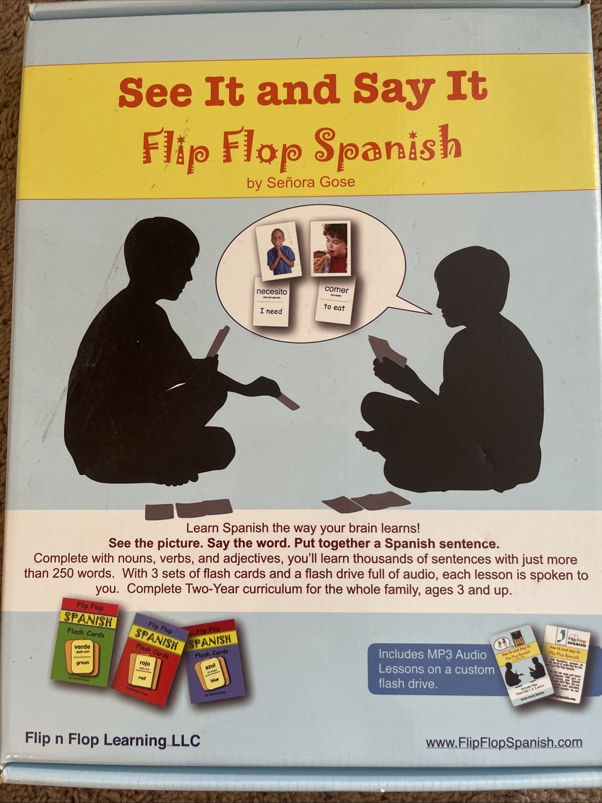 See It and Say It: Flip Flop Spanish 2 Year Curriculum Level 1