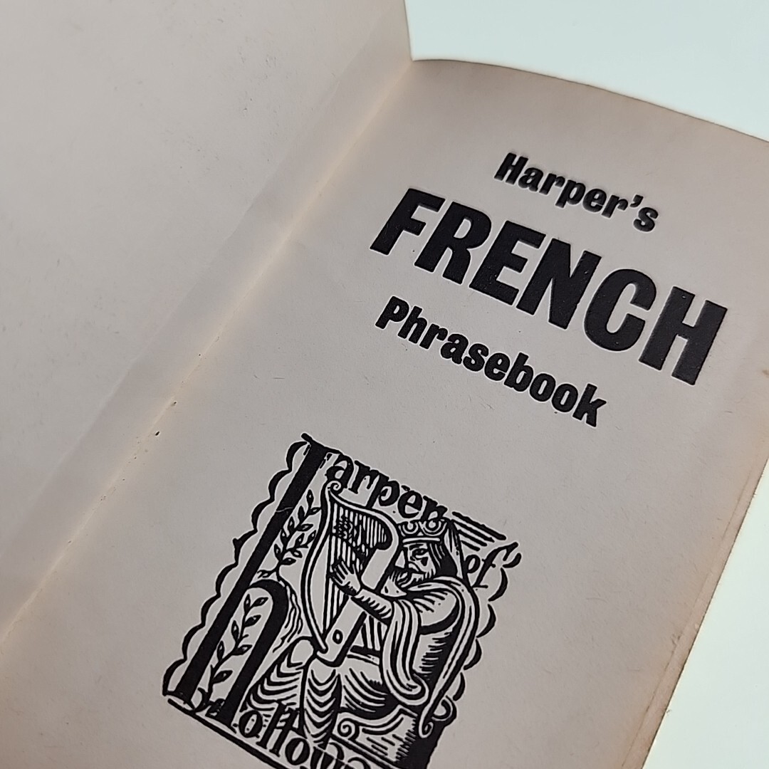 Harpers French Phrasebook 1979 Paperback Book