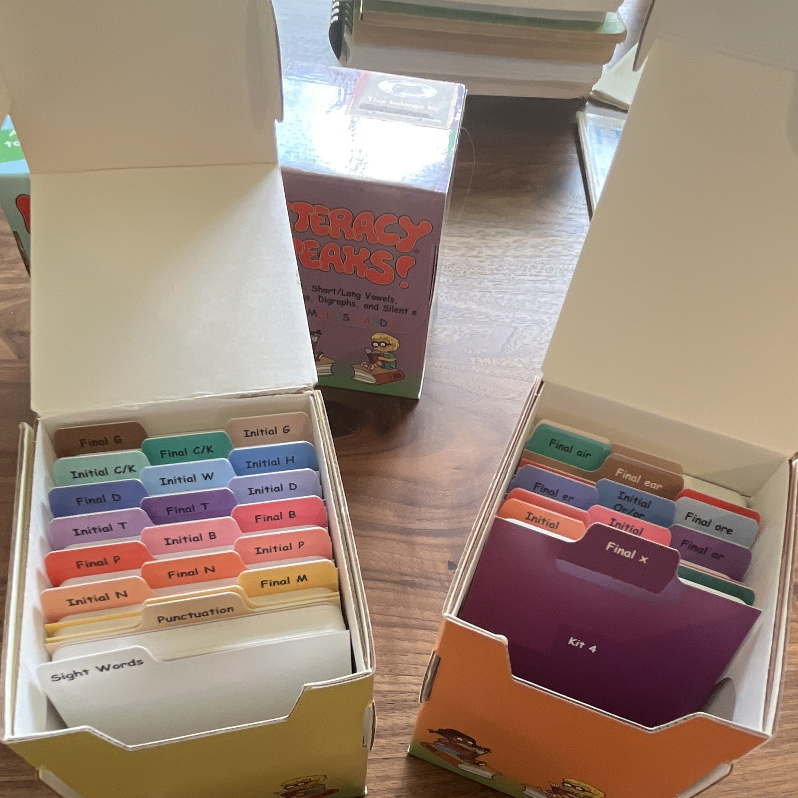 Northern Speech Services Literacy Speaks! Kits 1-4 Flashcards Audio CD Box Set