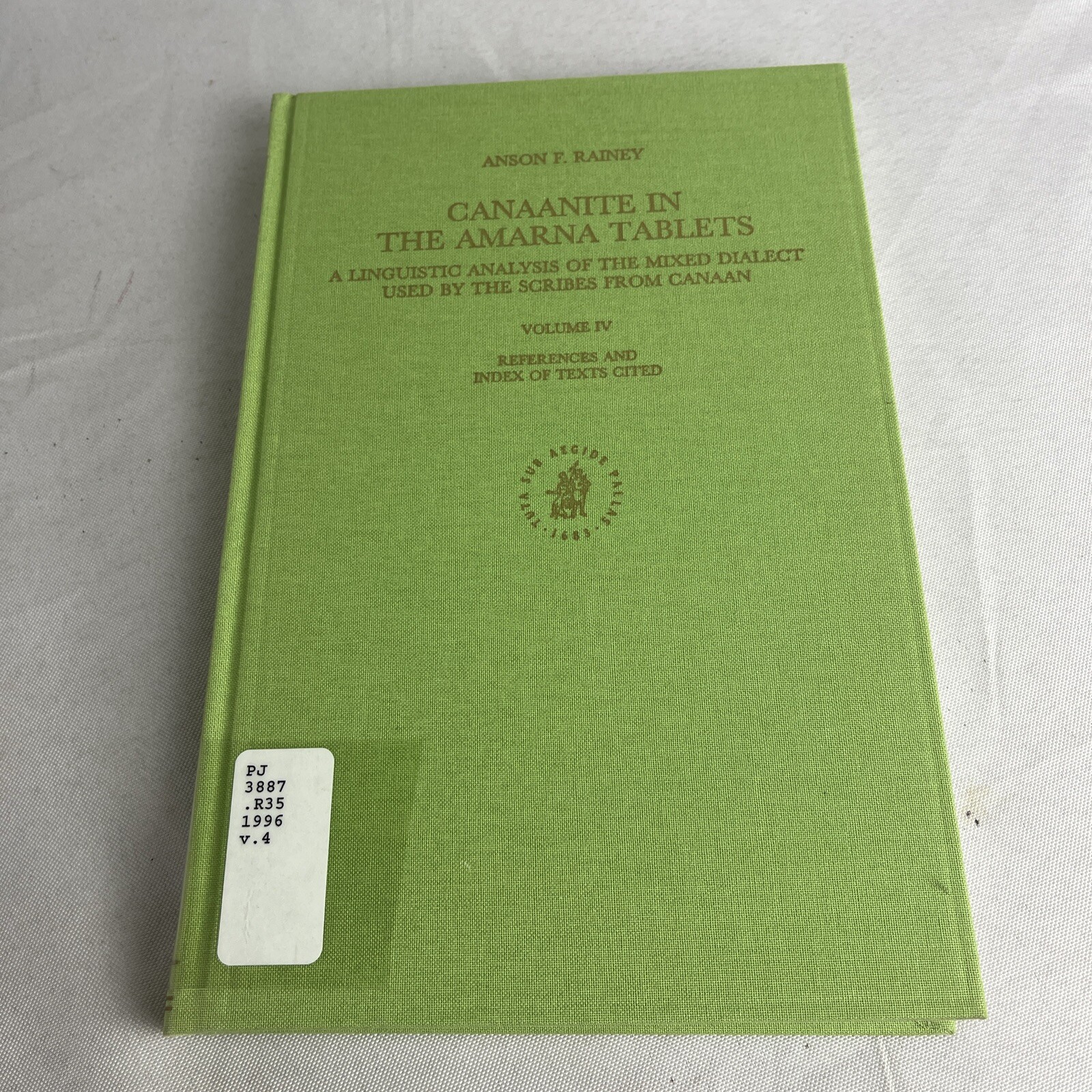 Canaanite In The Amarna Tablets: A Linguistic Analysis…. – 4 Volume Set – HC