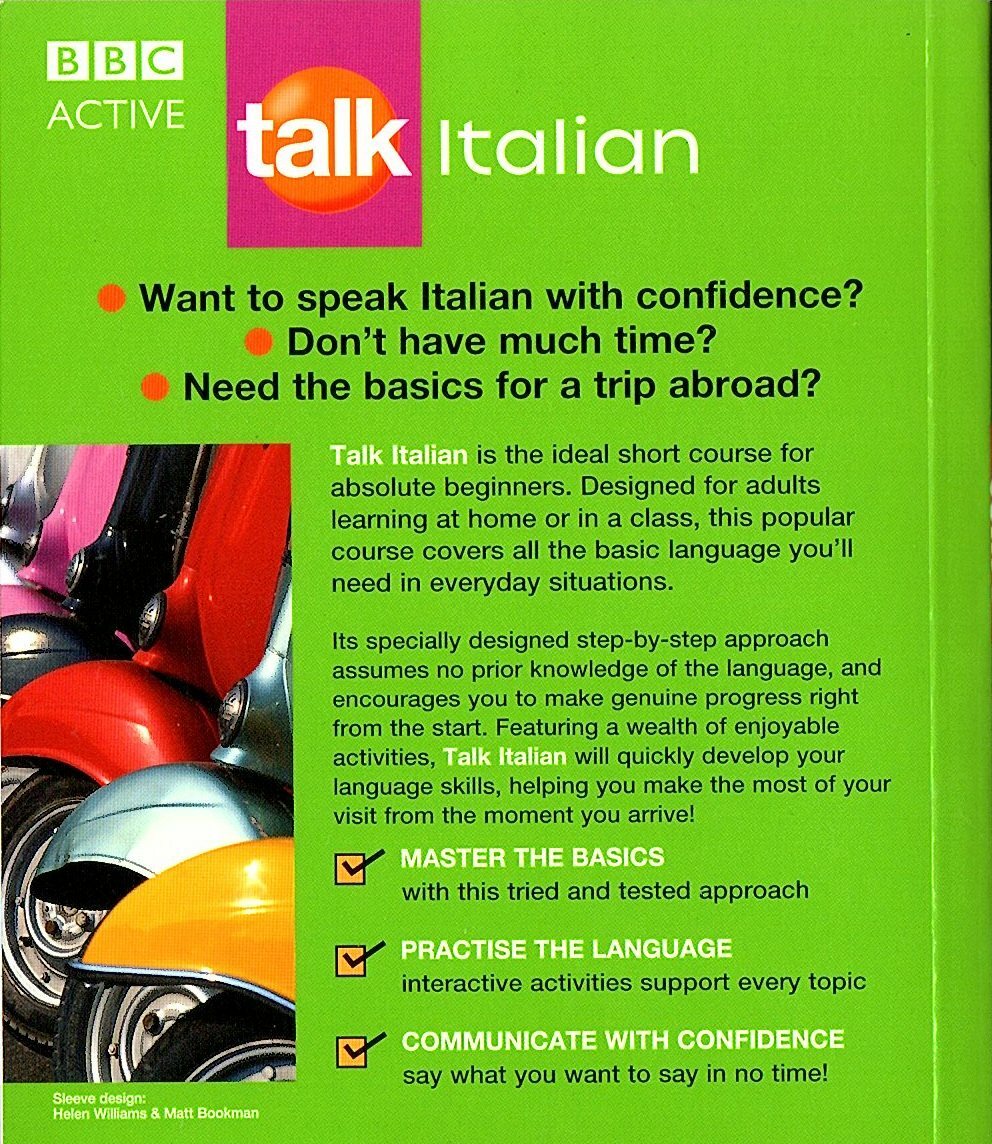 BBC Active Talk Italian Course Book And 2 CD’s Basic Course for Beginners Learn