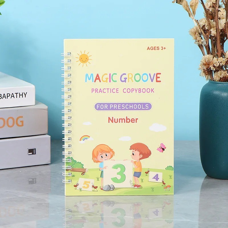 Reusable Magic Practice Copybook for Kids Handwriting Workbook Preschool Grooves