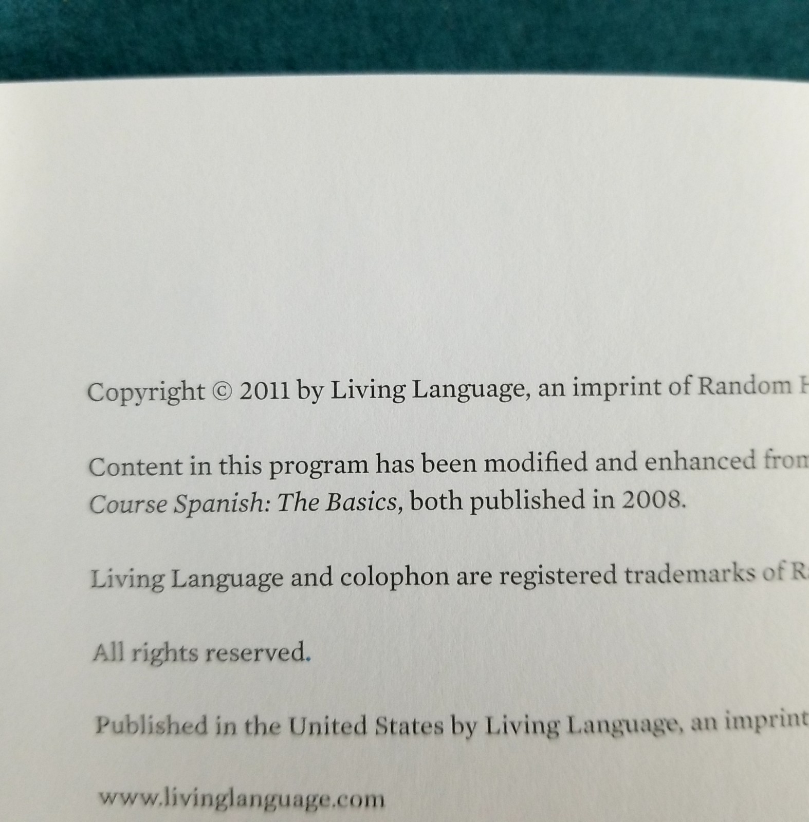 Living Language Spanish Course 2011 Boxset Books + Audio CDs