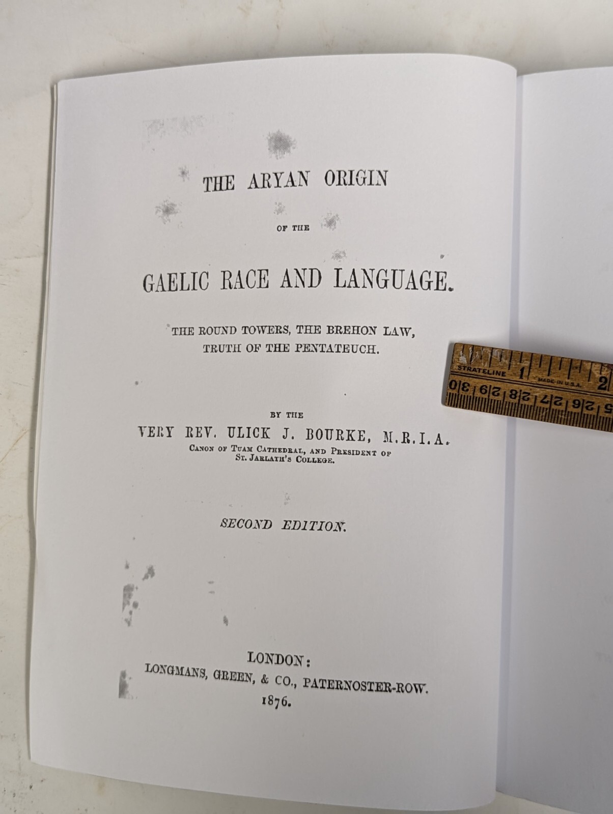 Aryan Origin of the Gaelic Race & Language by Bourke (2015 classic reprint) VG+