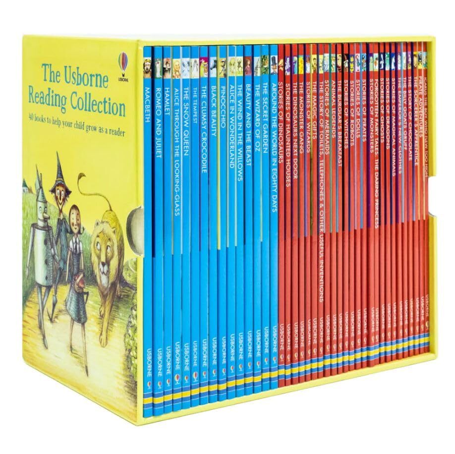 Usborne Young Reading Collection 40 illustrated Books Box Set Read at Home