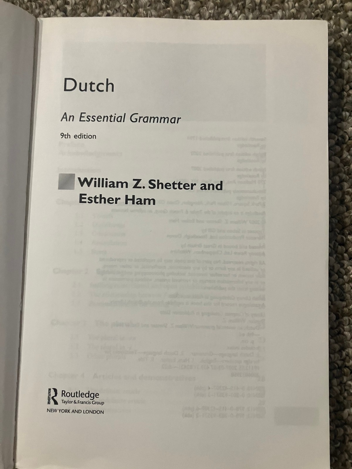 Dutch : An Essential Grammar by William Z. Shetter, Esther Ham 9th ed
