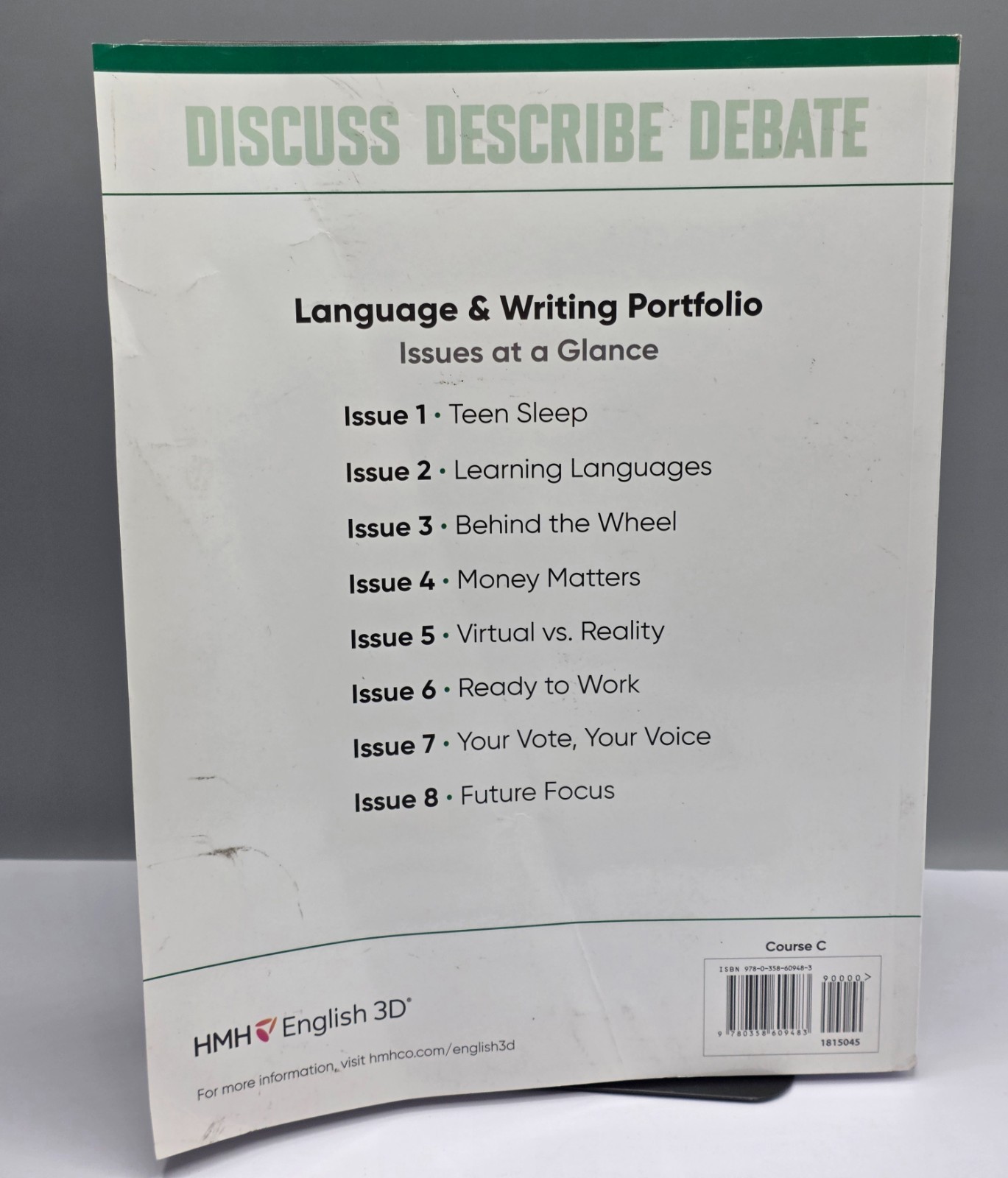 HMH English 3D Course C Language & Writing Portfolio Set of 2