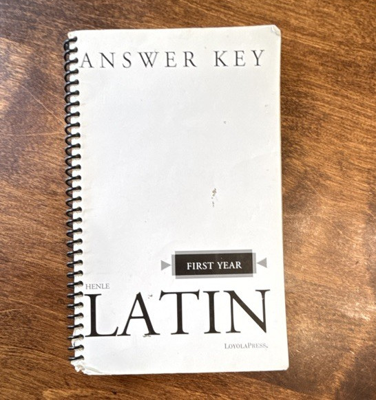 Loyola Press Henle Latin First Year Answer Key Spiralbound Robert J. Henle
