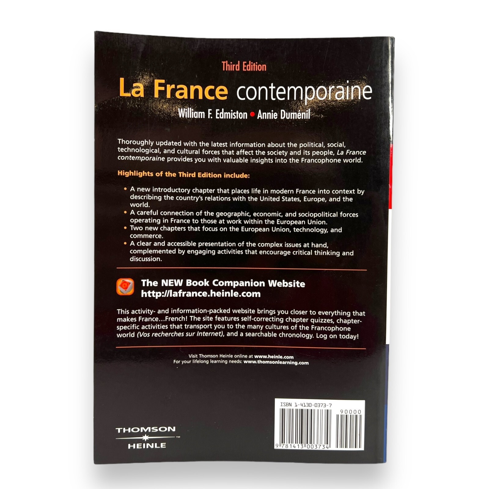 La France Contemporaine French Textbook 3rd EDITION Thomson Heinle Paperback VG