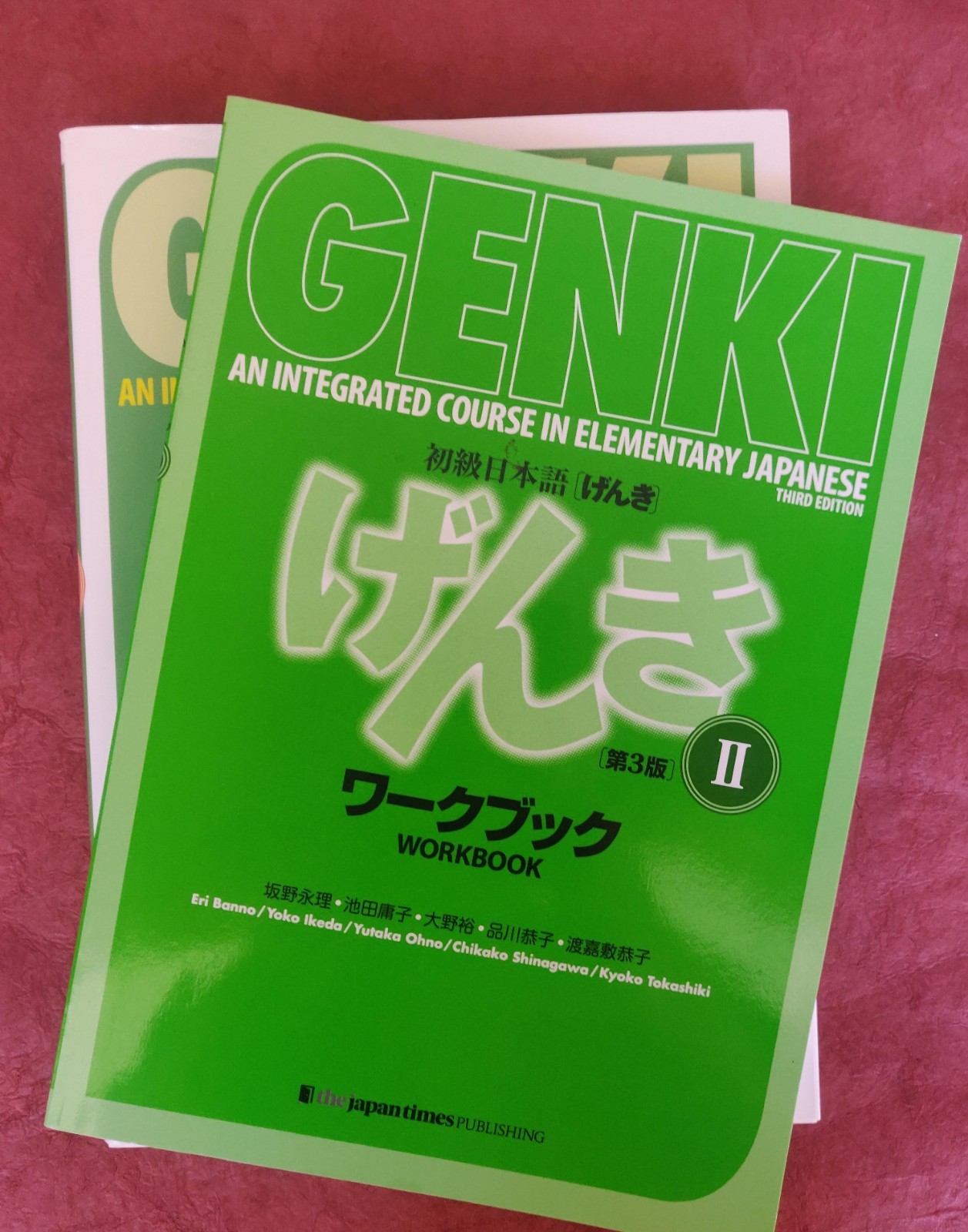 Genki 2 Japanese 3rd Ed Textbook + Workbook set, LIGHT PENCIL MARKS, READ FIRST