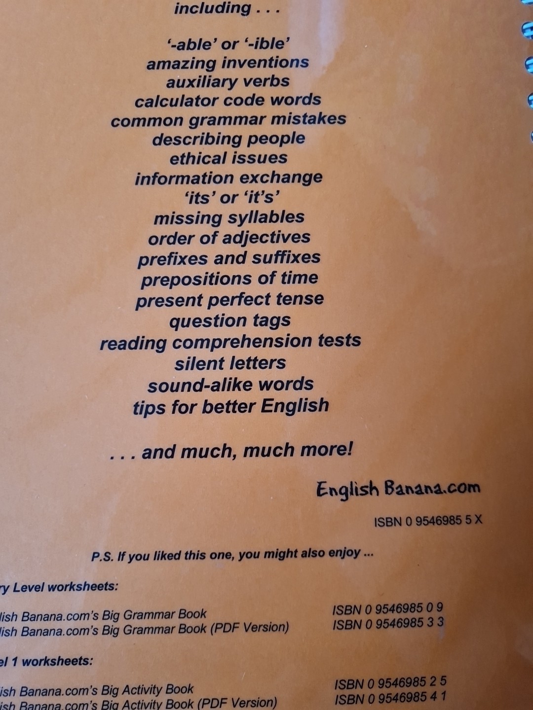 English Banana Big Resource Book Matt Purland 101 Worksheets EFL TEFL Level 1