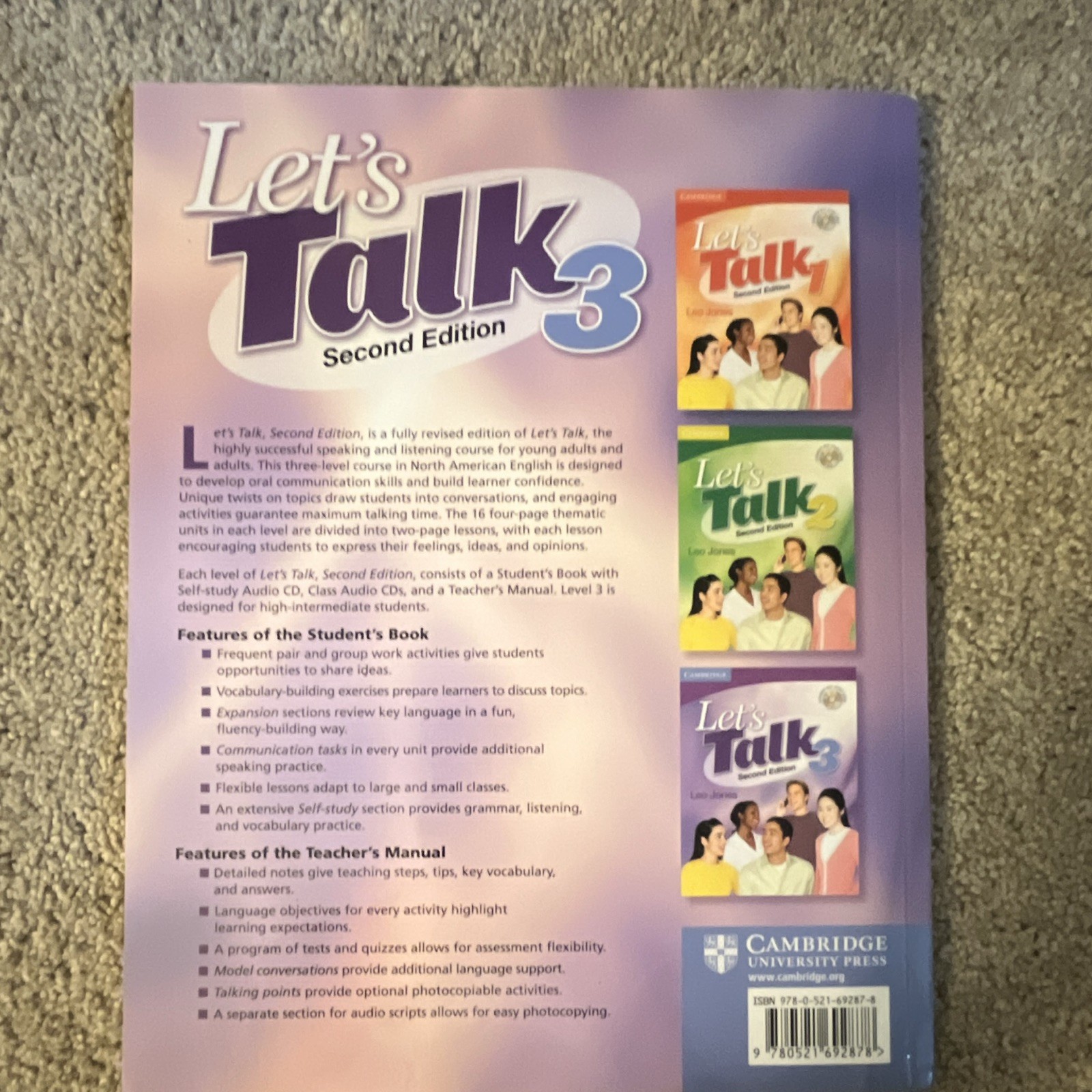 Cambridge Let’s Talk 3 2nd Ed B1 Intermediate w/ Audio Book Leo Jones 2005