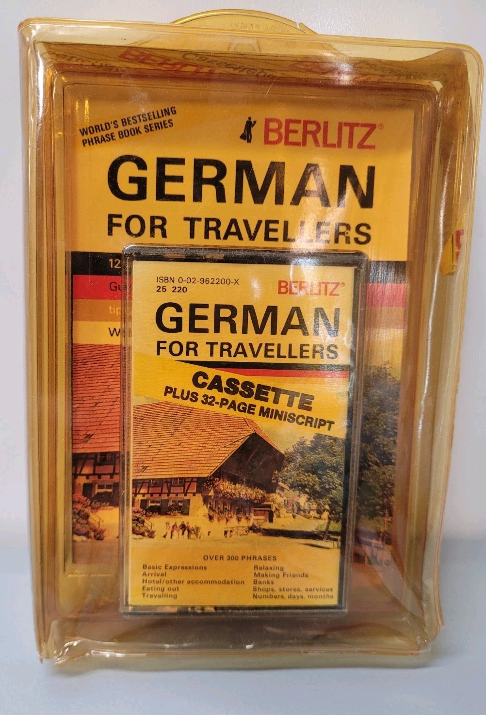Vintage Berlitz German For Travellers Travelers 96203 Cassettepak Cassette