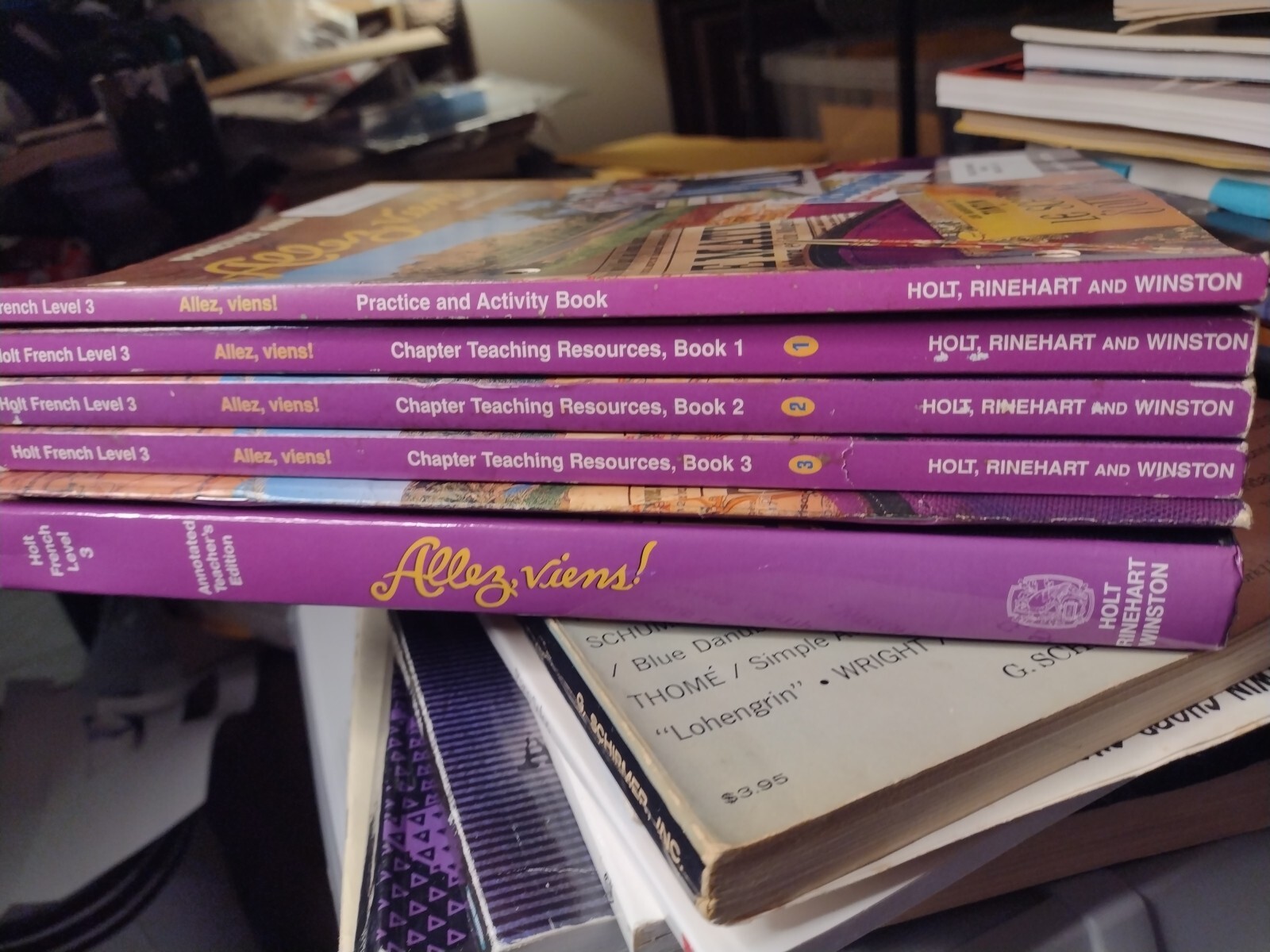 Allez, Viens! Holt French Level 3 Teacher’s Ed. + Text Bk + Chapter Teach 1-3 +!