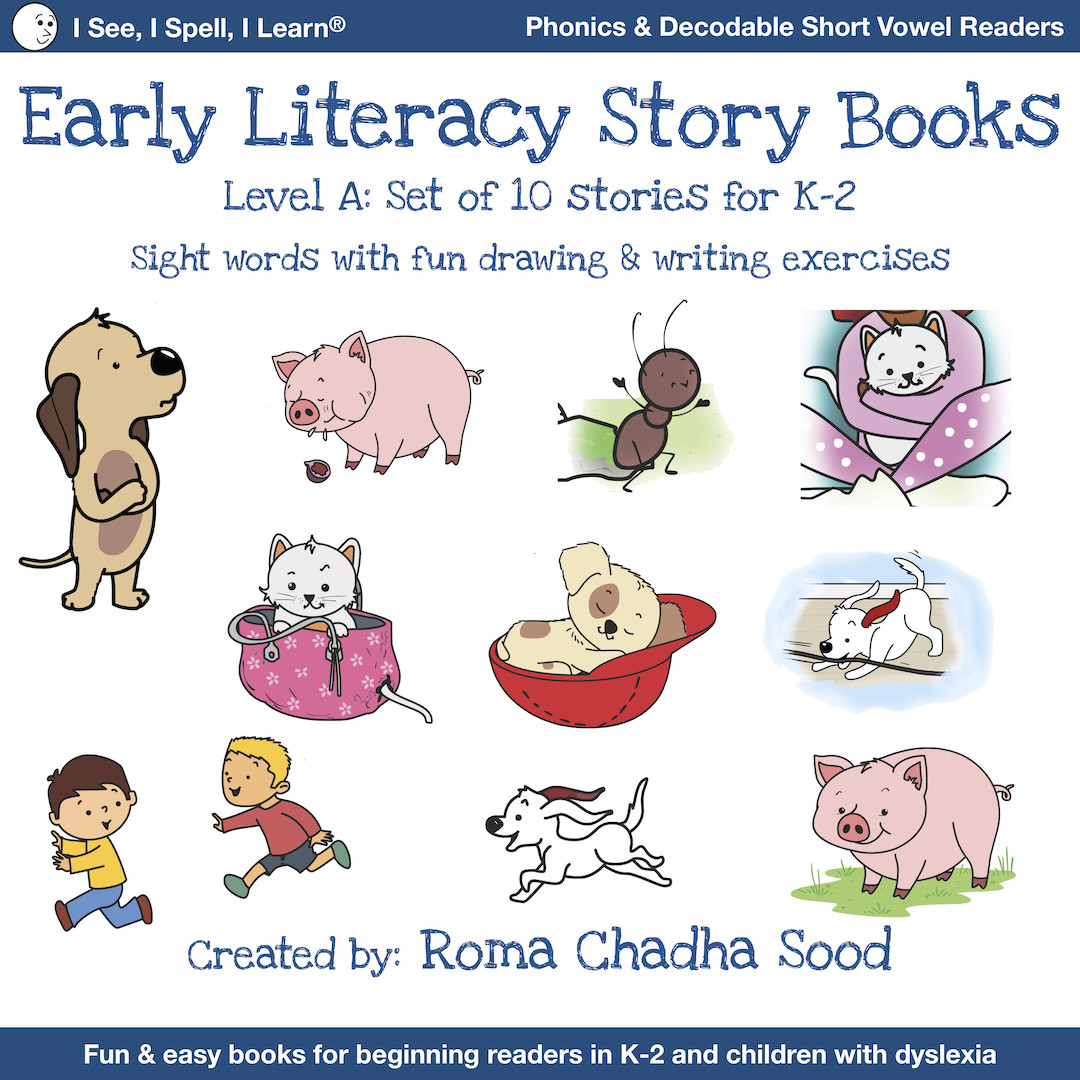 Phonics, Sight Words, Short Vowel, Decodable Storybooks – Levels A, B & C