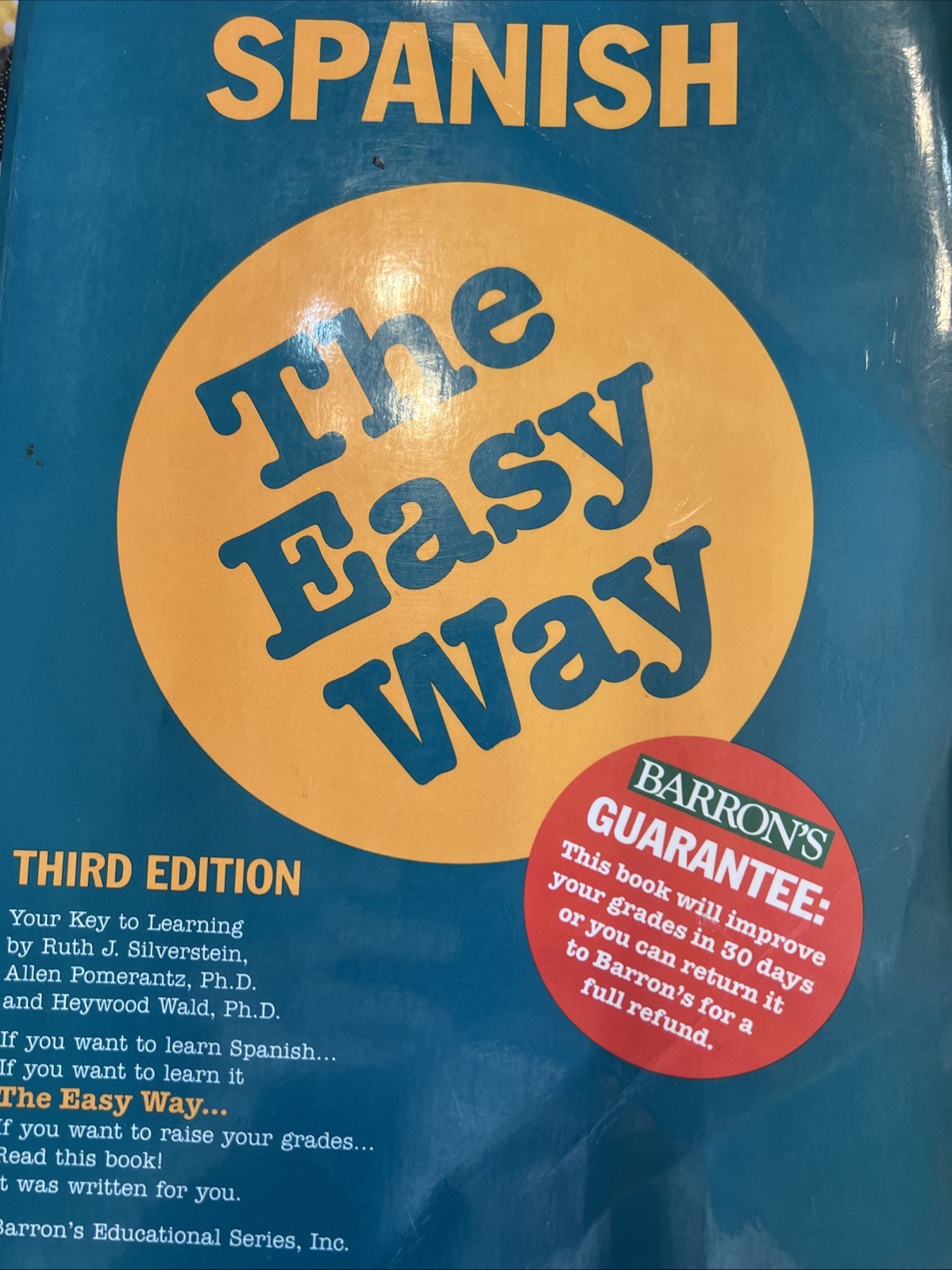 Spanish: The Easy Way Third Edition Barron’s Educational (1996, Paper Textbook)