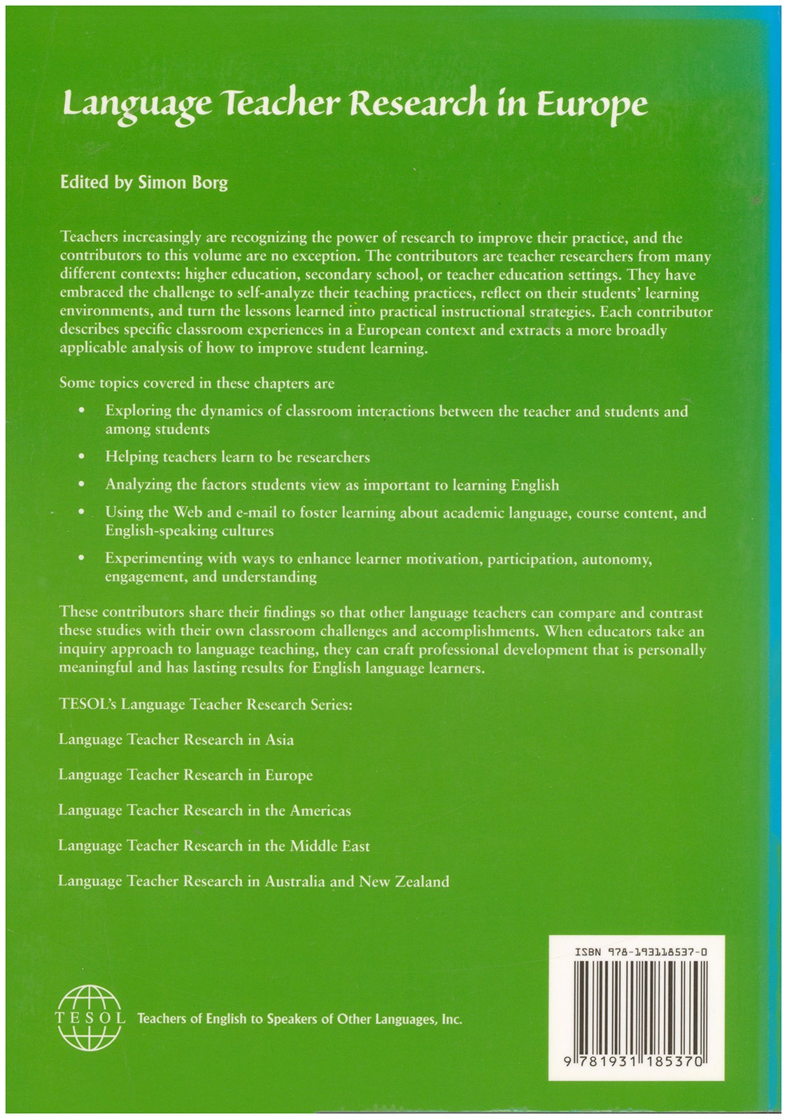 Language Teacher Research in Europe