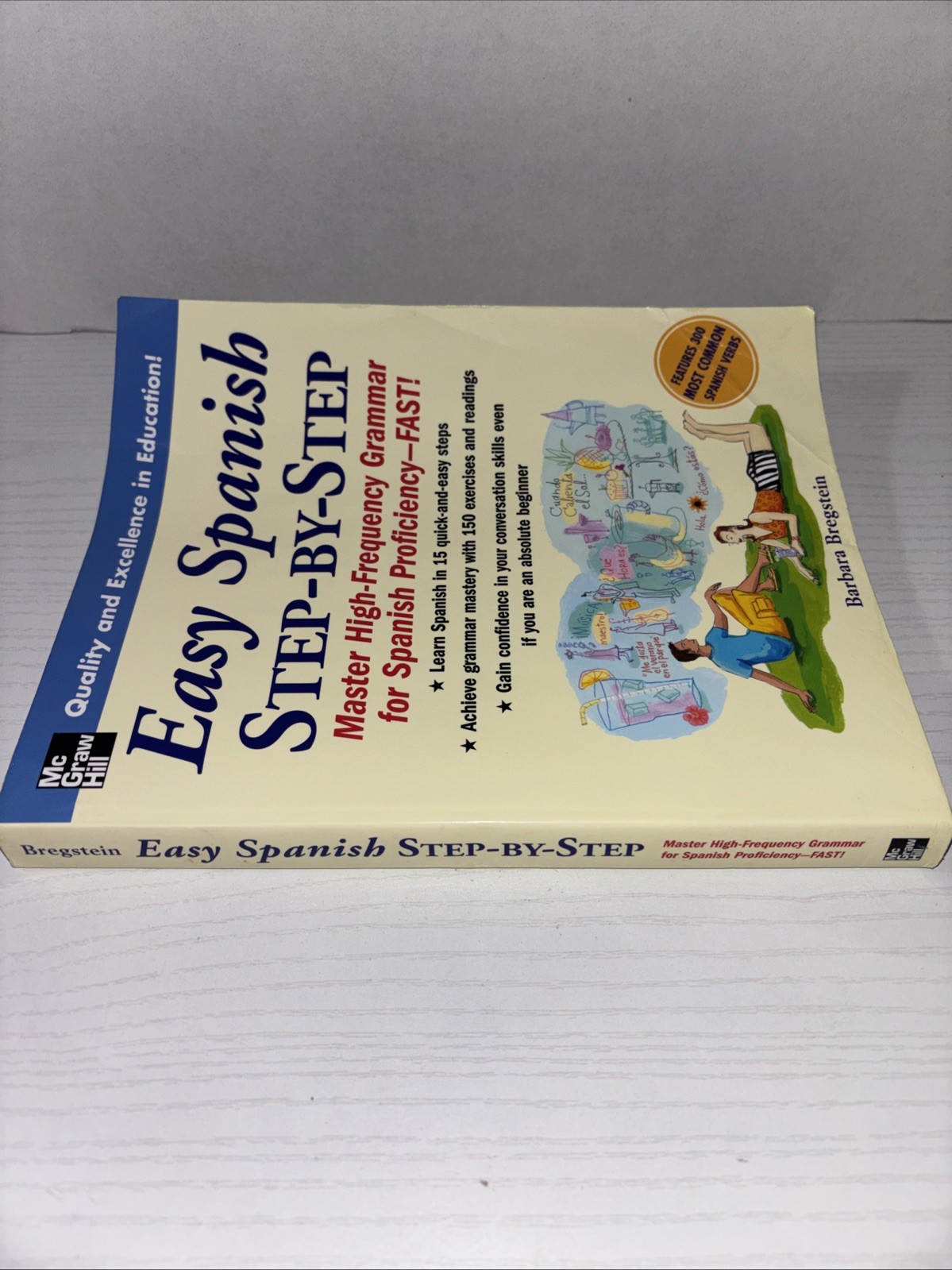 Easy Spanish Step-by-Step Barbara Bregstein McGraw Hill Learn Grammar Workbook