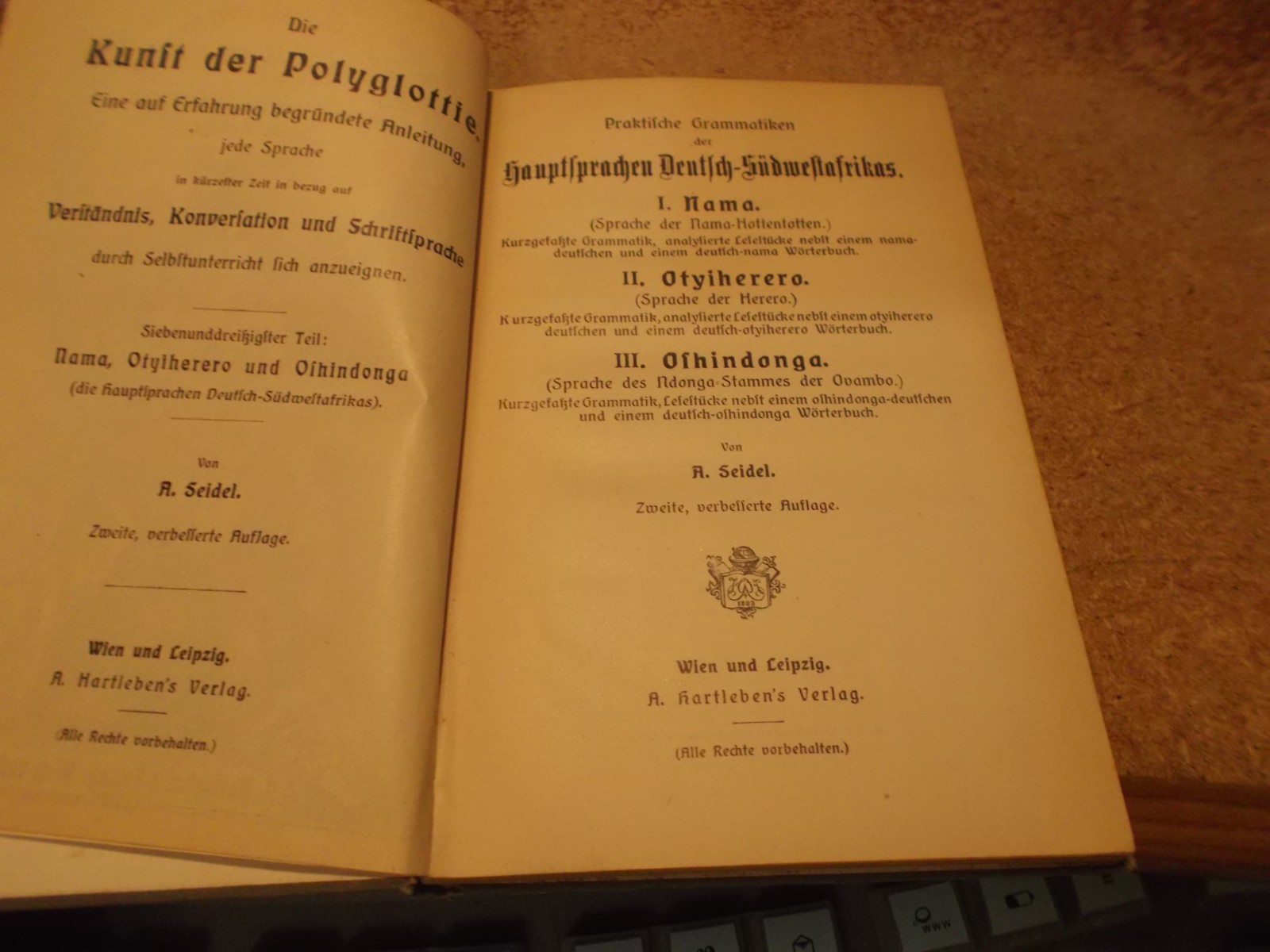 5 – Library of Linguistics – Siamese, Hindustani, Swahili & Russian – in German