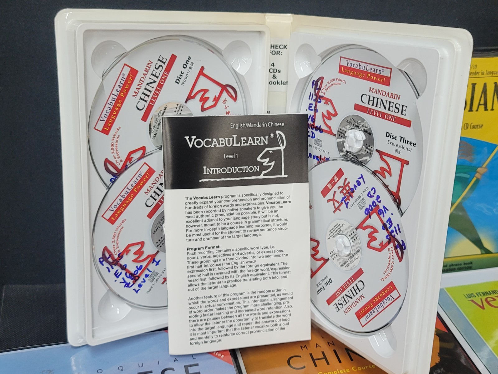 Lot of Mixed Language Media CD’s Tapes Booklets