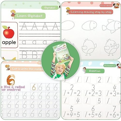 Reusable Handwriting Practice Workbook with Magic Pen – Kids Learning Copybook