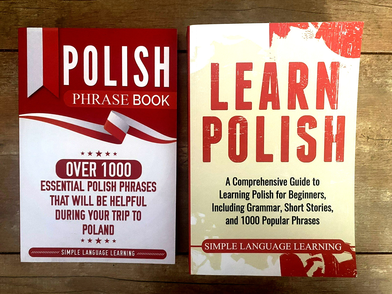 Lot of 2 Learn Beginner Polish and Phrase Books VG