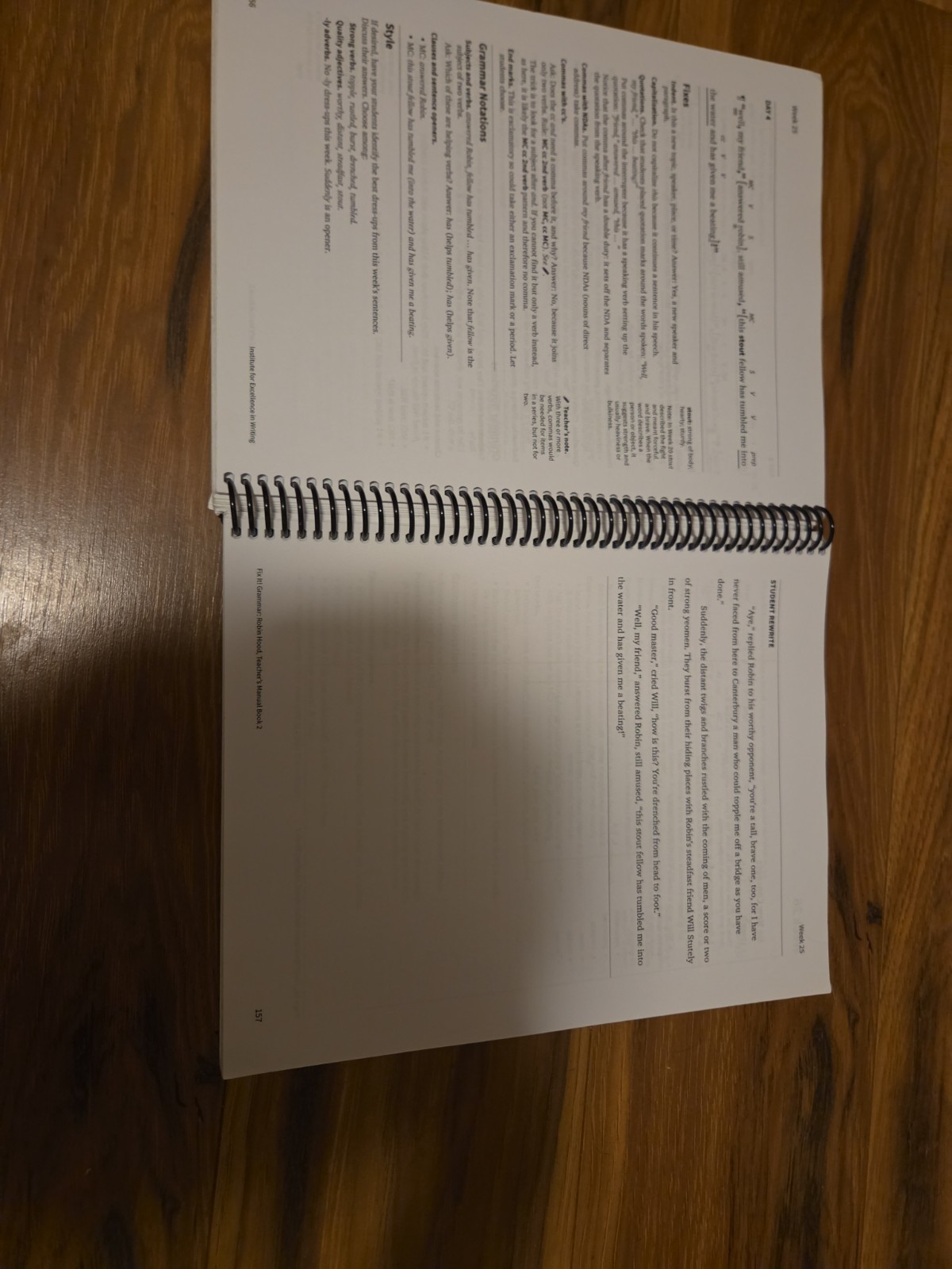 Fix It! Grammar: Robin Hood Teacher’s Manual Book 2 By Pamela White